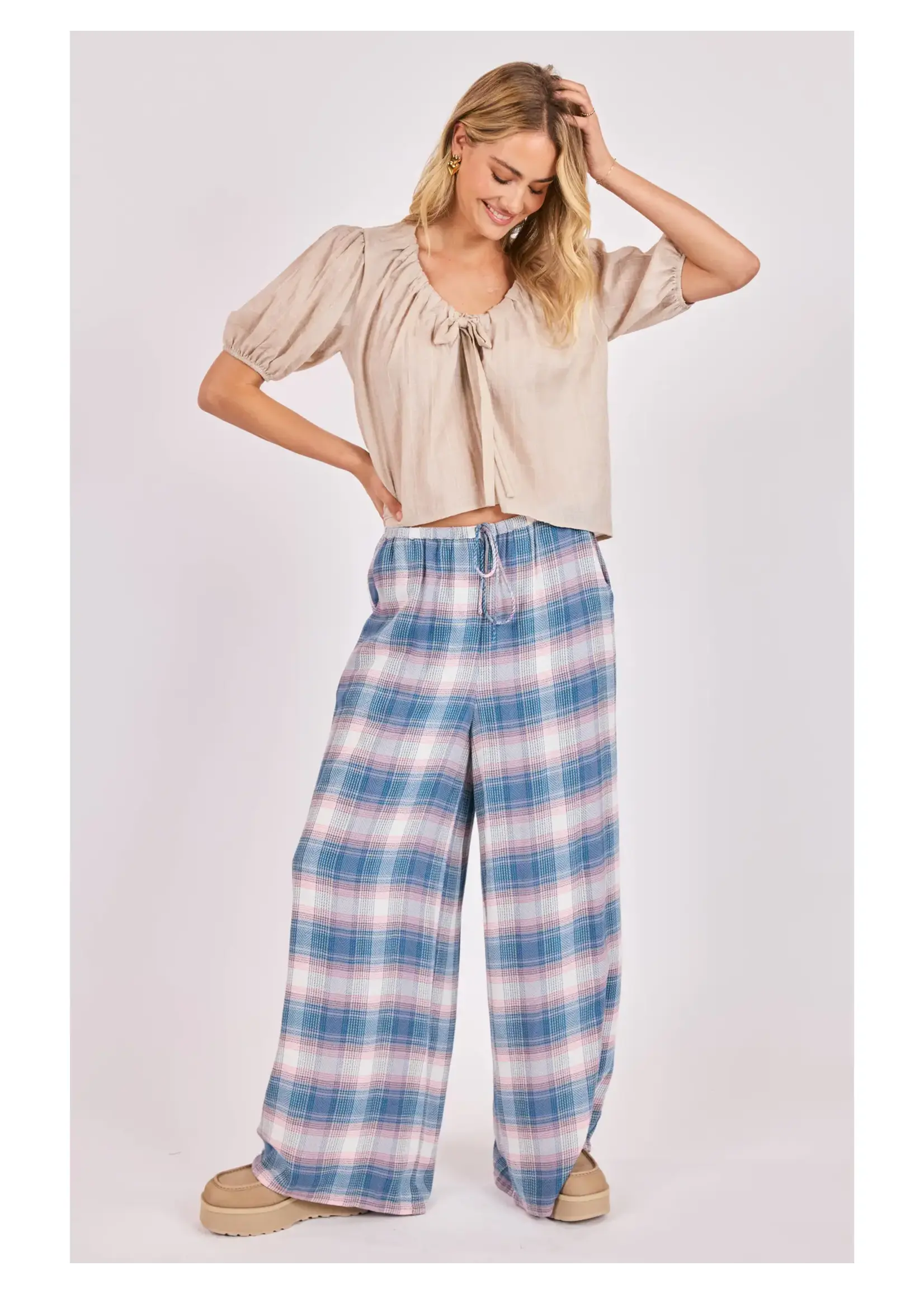 Sadie & Sage Day's End Front Tie Blouse - AH4121