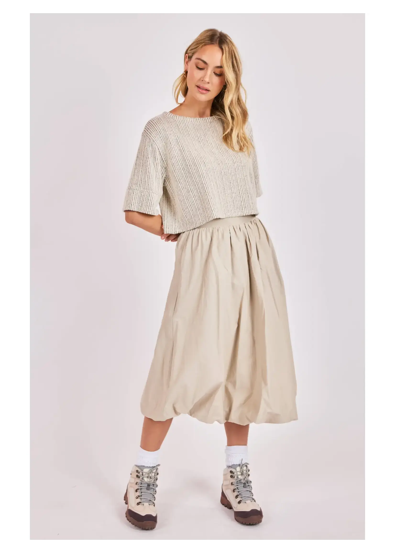 Sadie & Sage Arden Stripe Boxy Crop TShirt - AH4230