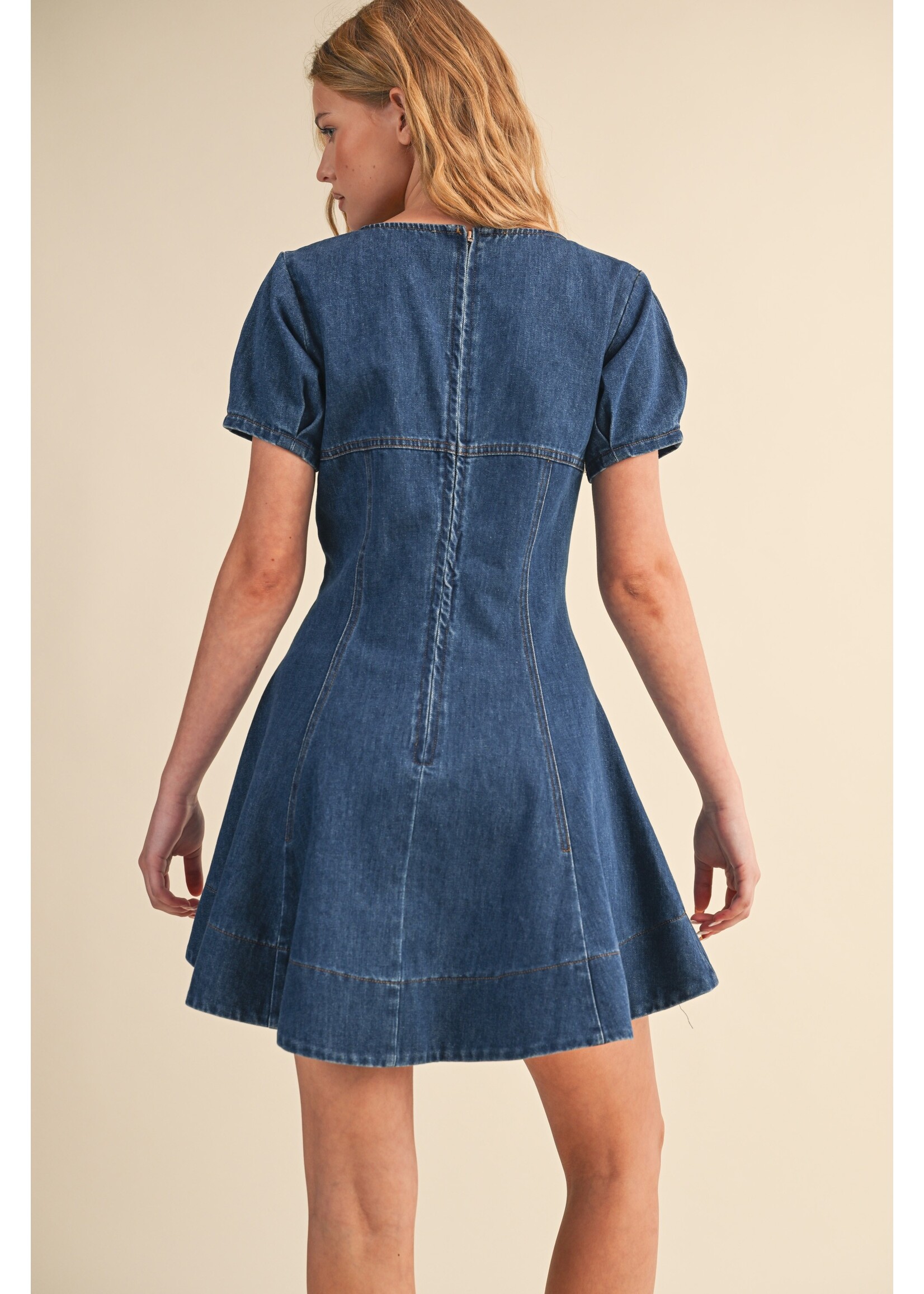 Klesis Denim Short Slv Dress - ID9562