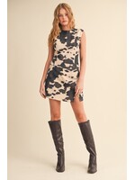 Klesis Cow Denim Open back Top and Skort - IST5697-D