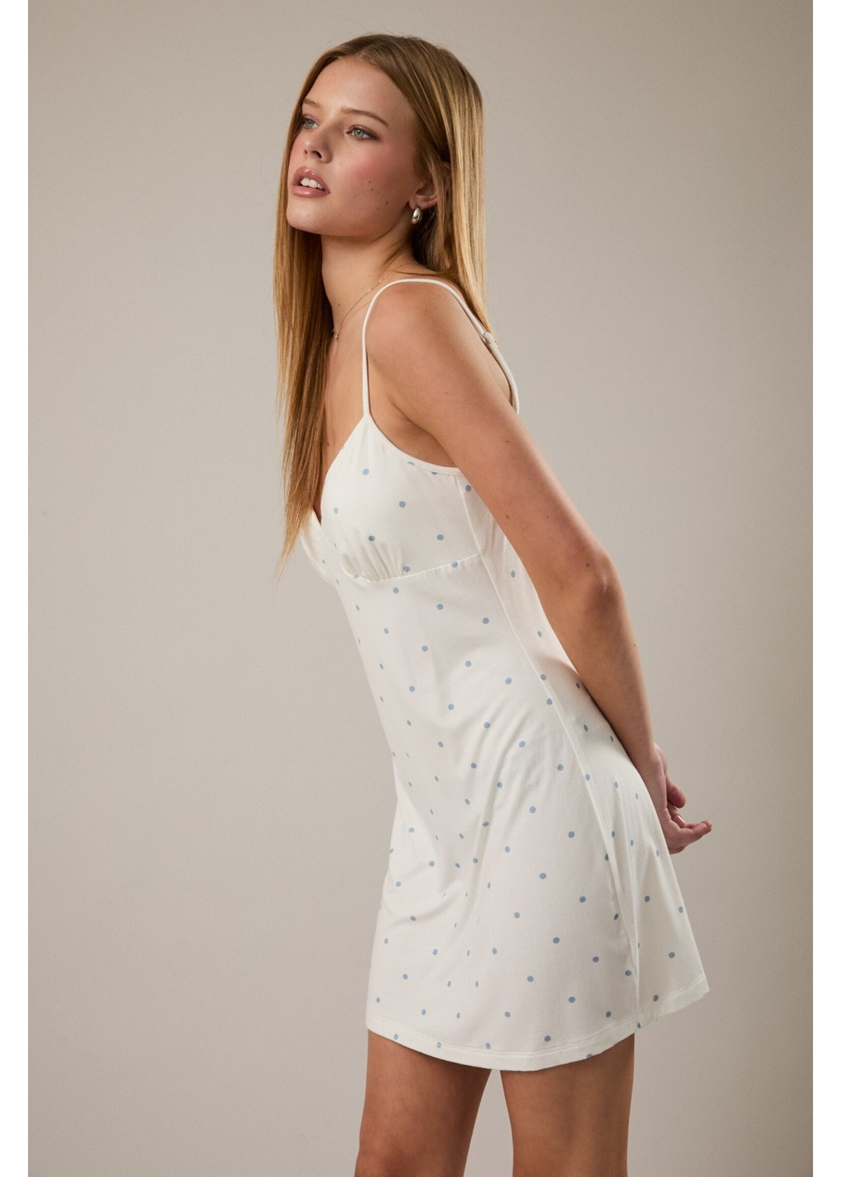 Le Lis Spaghetti Strap Knit PJ Dress - ID6273