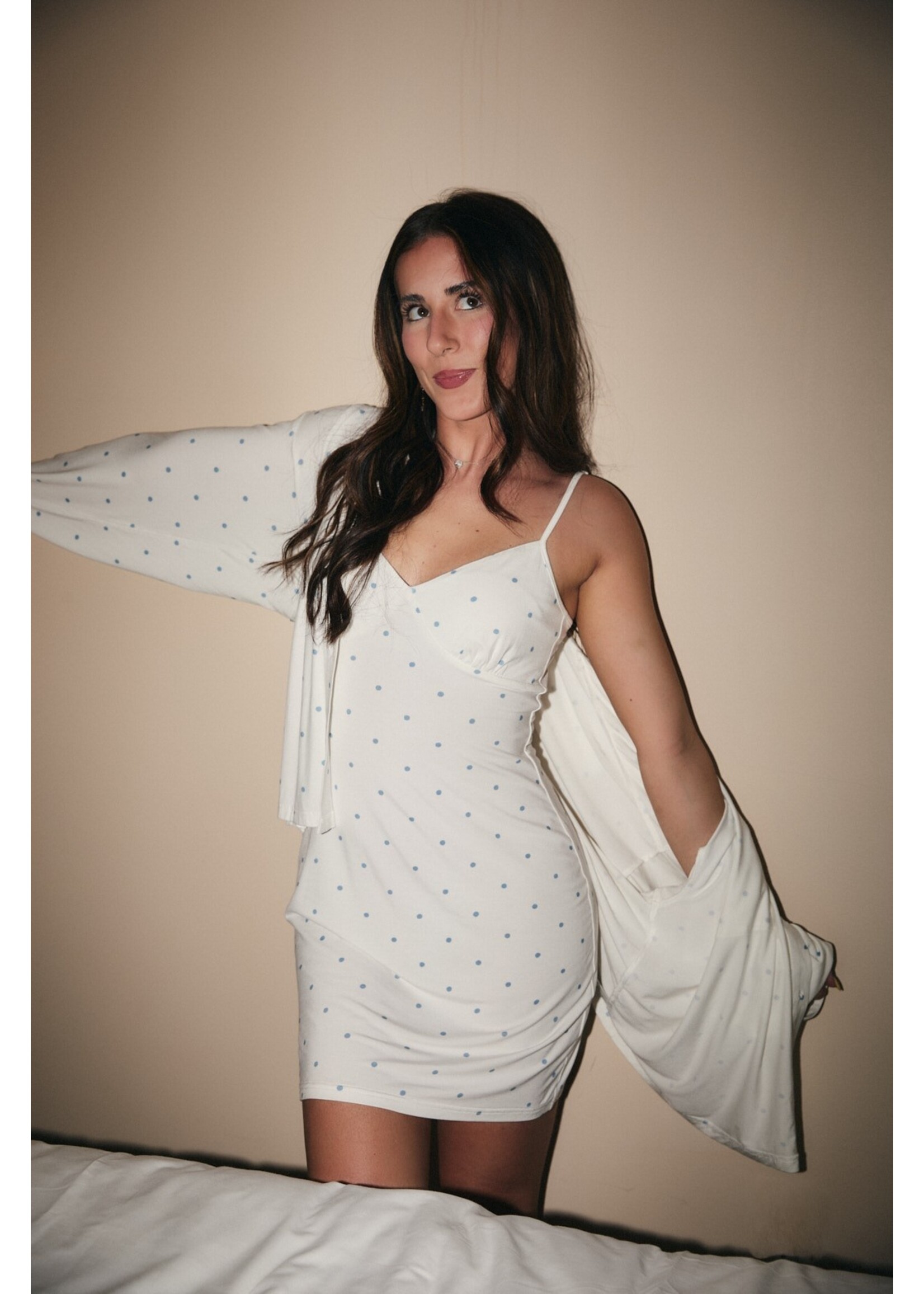 Le Lis Spaghetti Strap Knit PJ Dress - ID6273