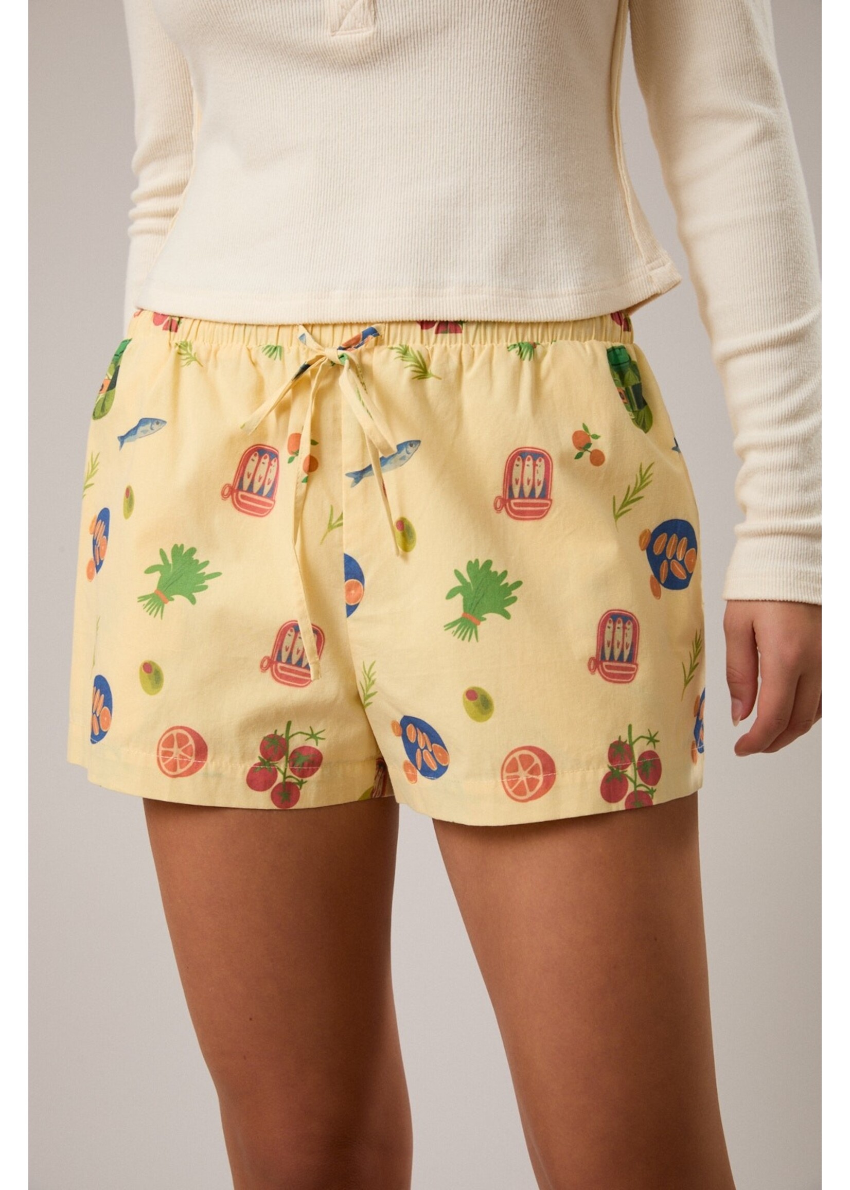Le Lis Mid Rise Spaghetti Strap Pajama Shorts -  IP6258