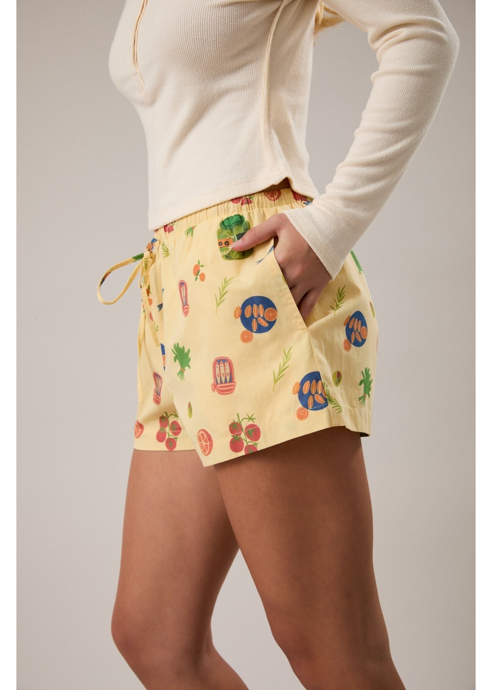 Le Lis Mid Rise Spaghetti Strap Pajama Shorts -  IP6258