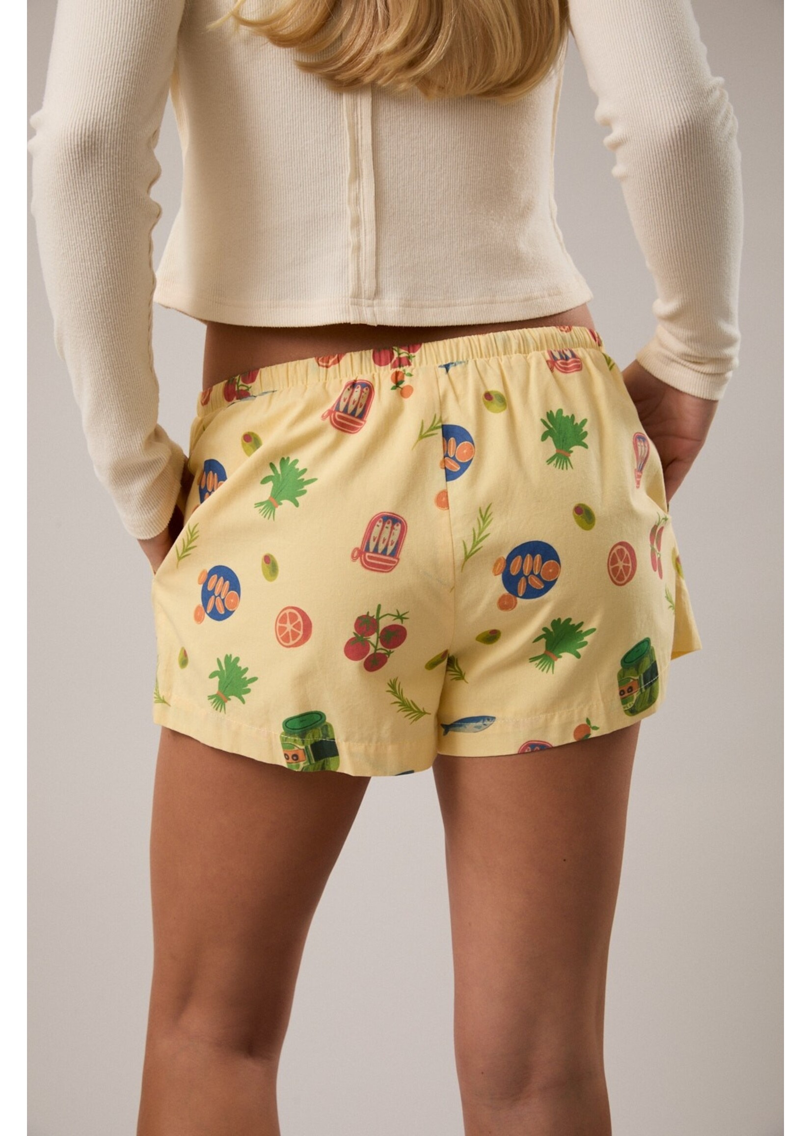 Le Lis Mid Rise Spaghetti Strap Pajama Shorts -  IP6258