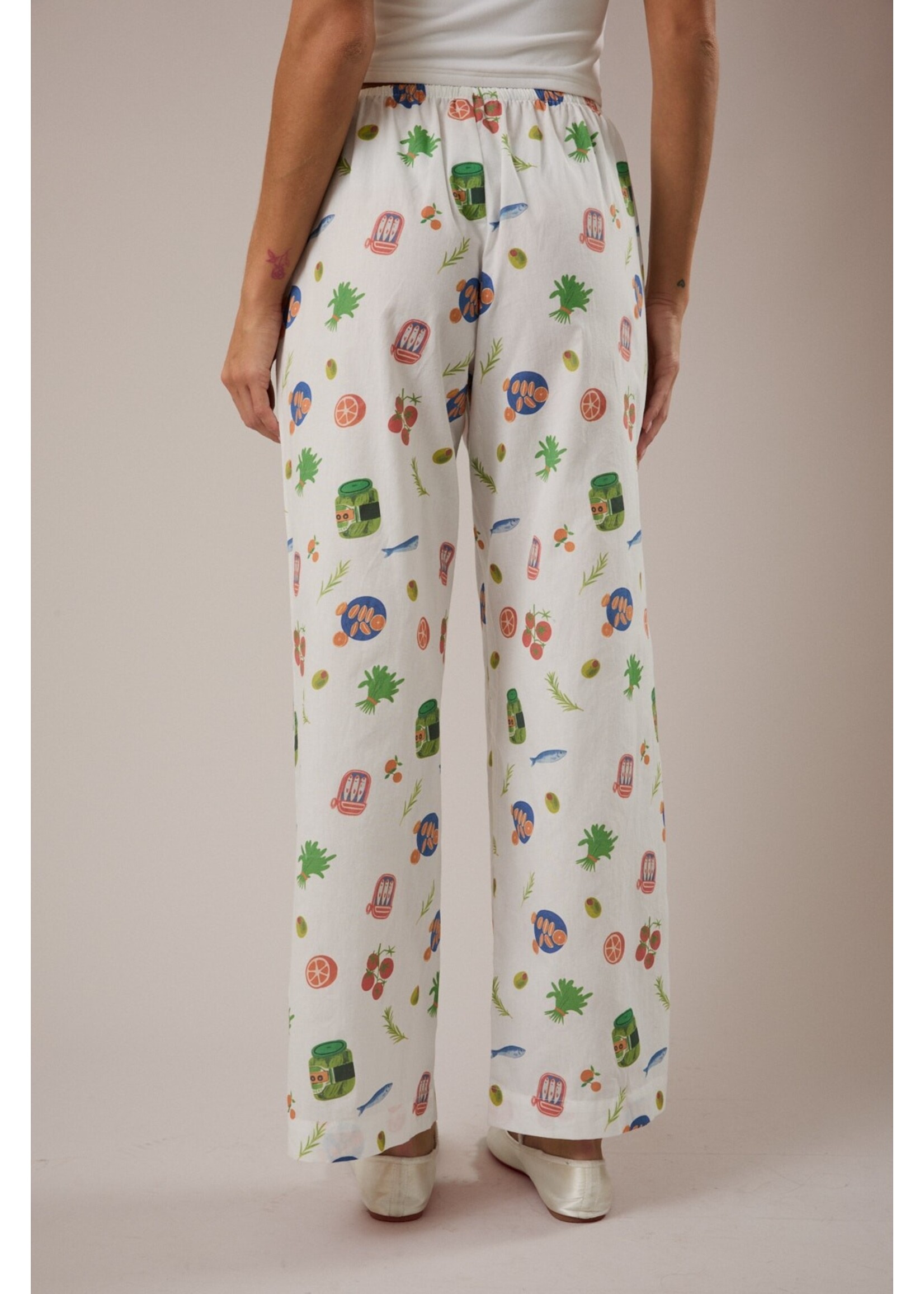 Le Lis Mid Rise Wide Leg Pajama Pants - IP6259