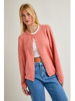 Le Lis Long Sleeve Crew Neck Sweater Cardigan - IWJ5904