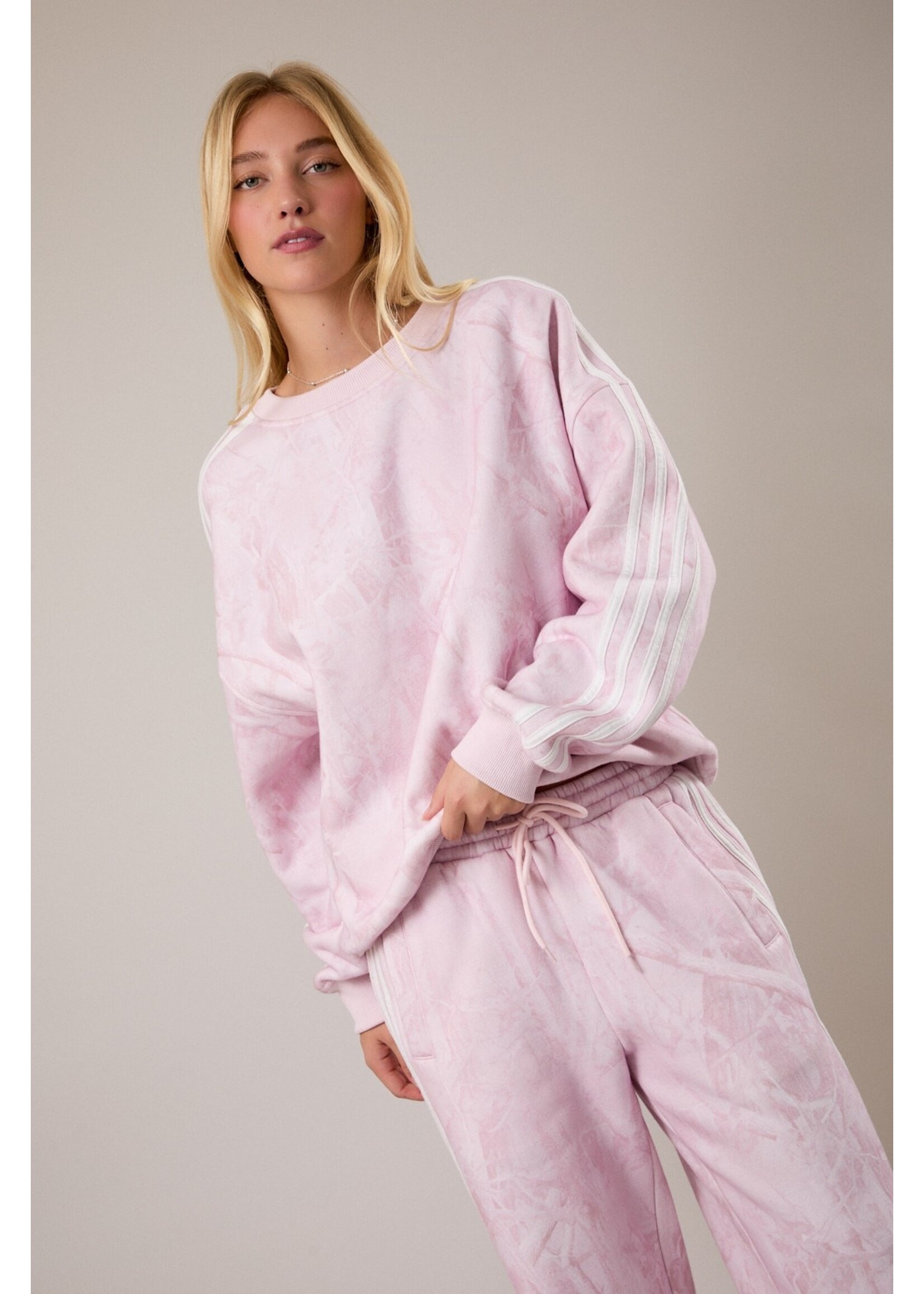 Le Lis Camo Printed Side Stripe Detail Sweatshirt - IT6175