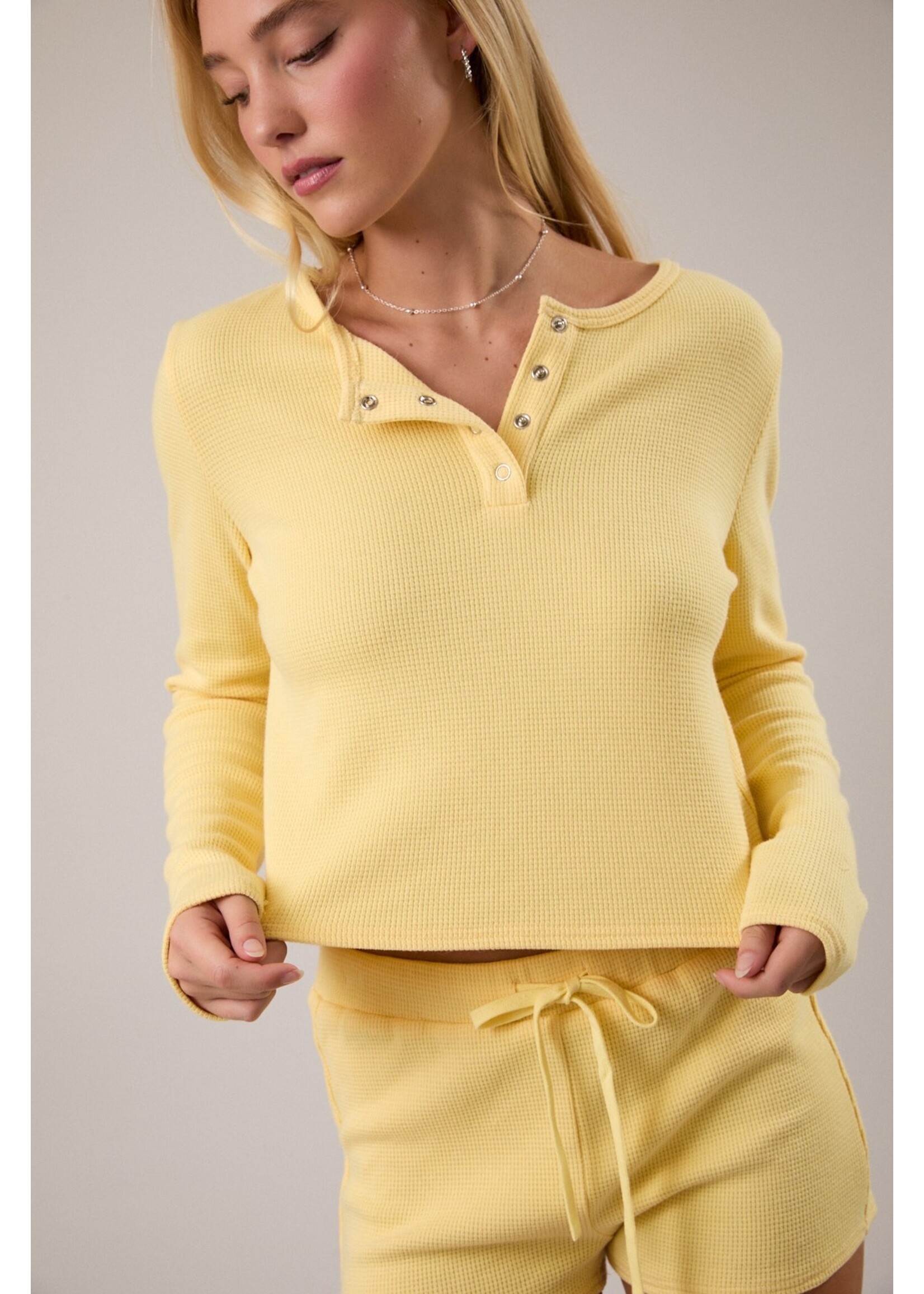 Le Lis Waffle Knit Top with Low Waist Micro Short Set - PTP6942