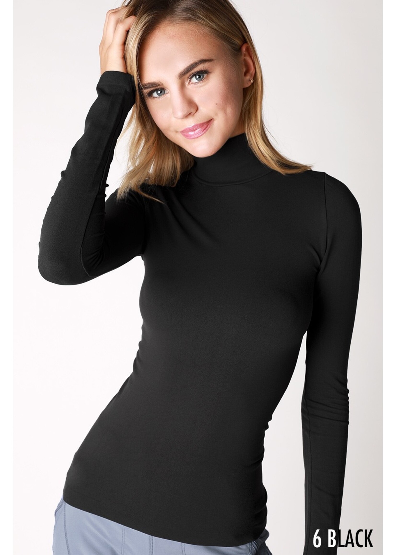 NikiBiki Long Sleeve Mock Neck Top - NS5158