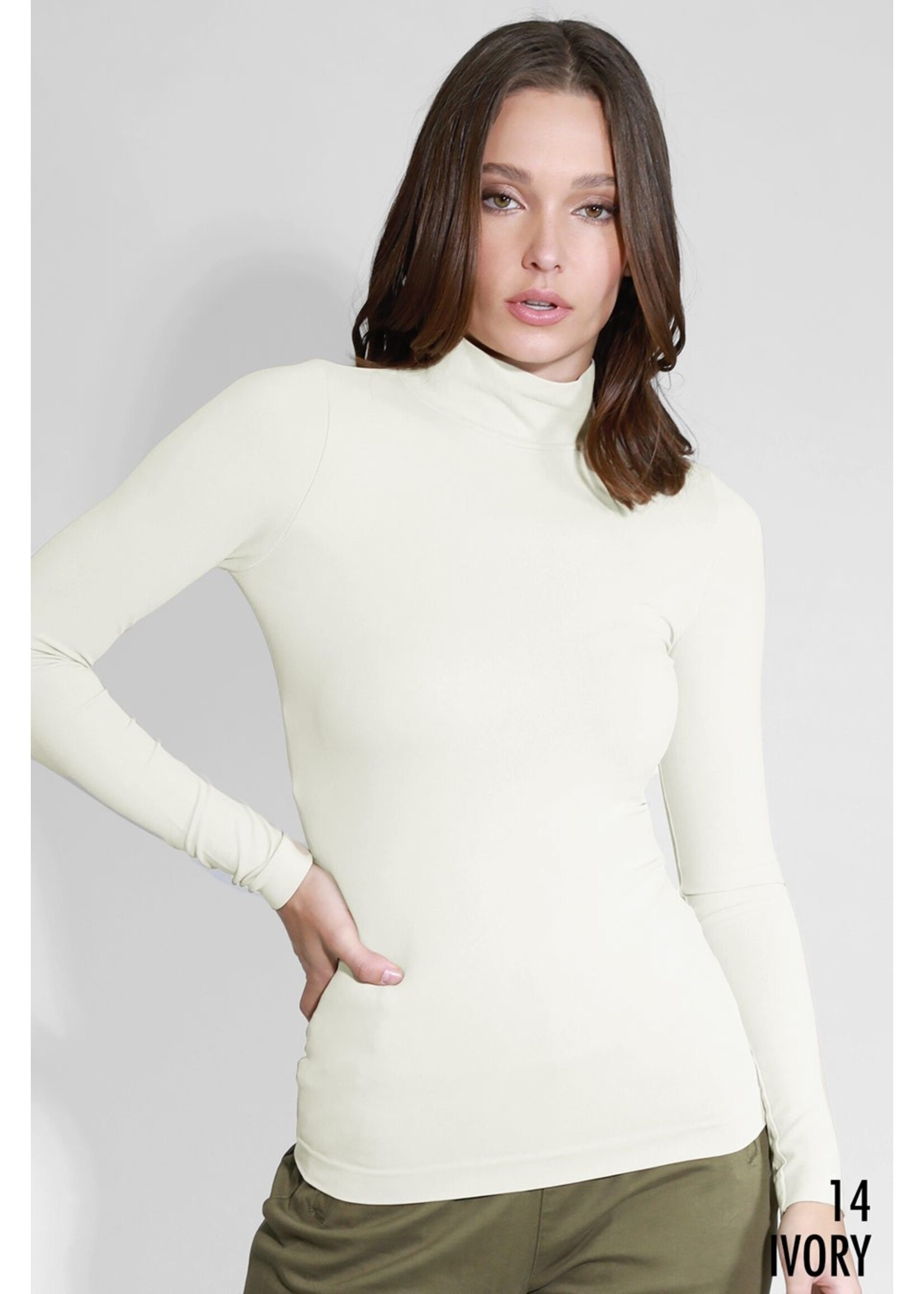 NikiBiki Long Sleeve Mock Neck Top - NS5158