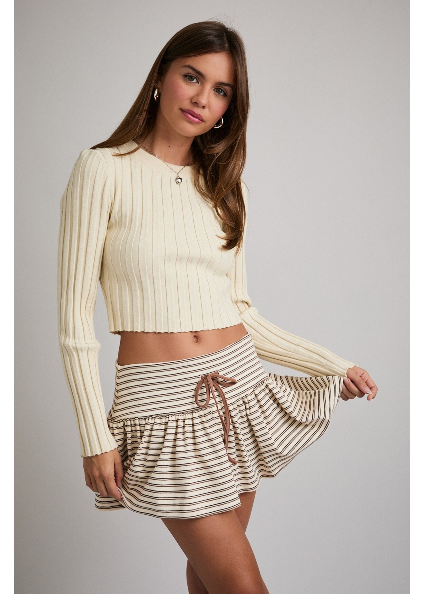 Le Lis Back Shirring Long Sleeve Top - BWT1009