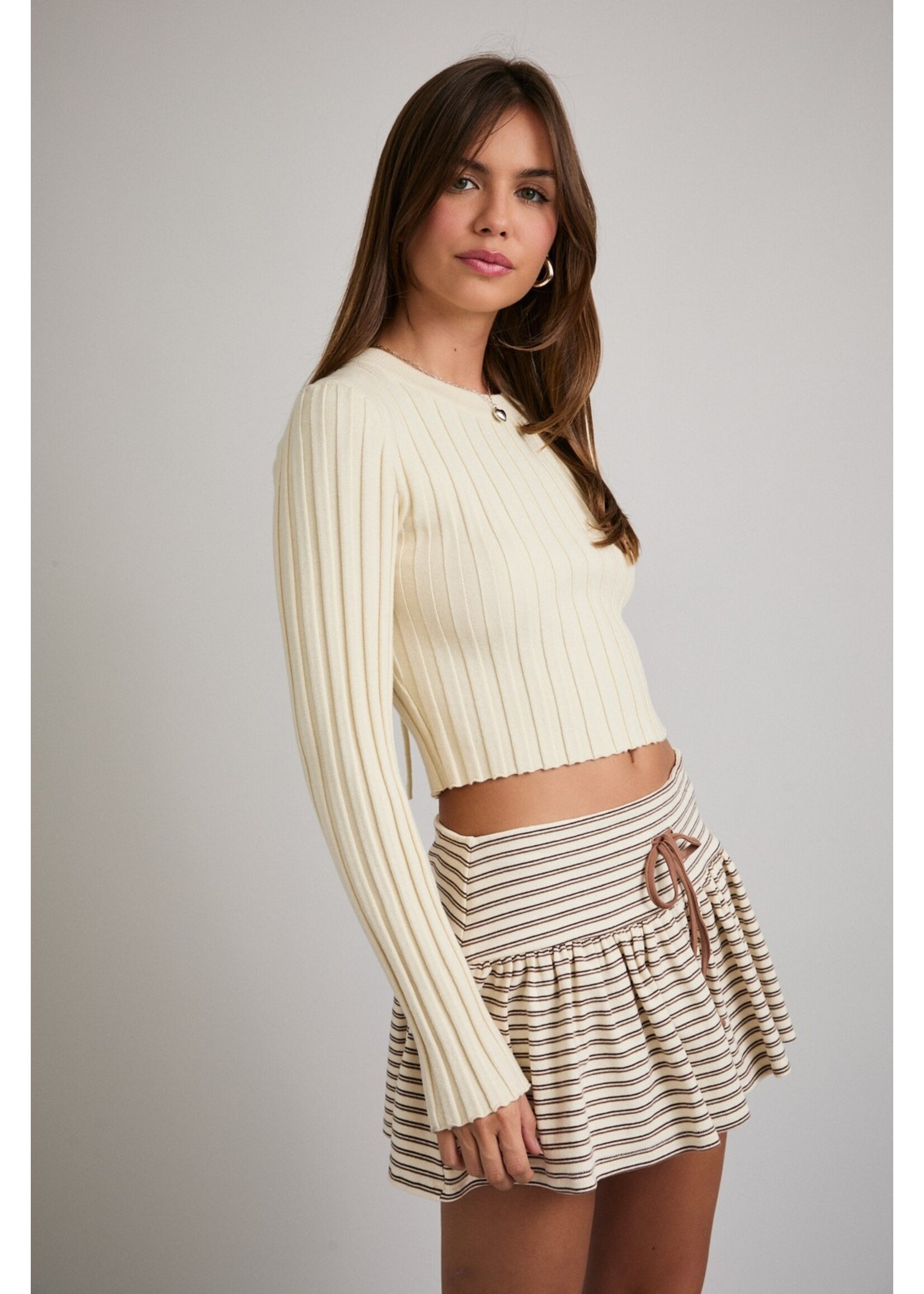 Le Lis Back Shirring Long Sleeve Top - BWT1009