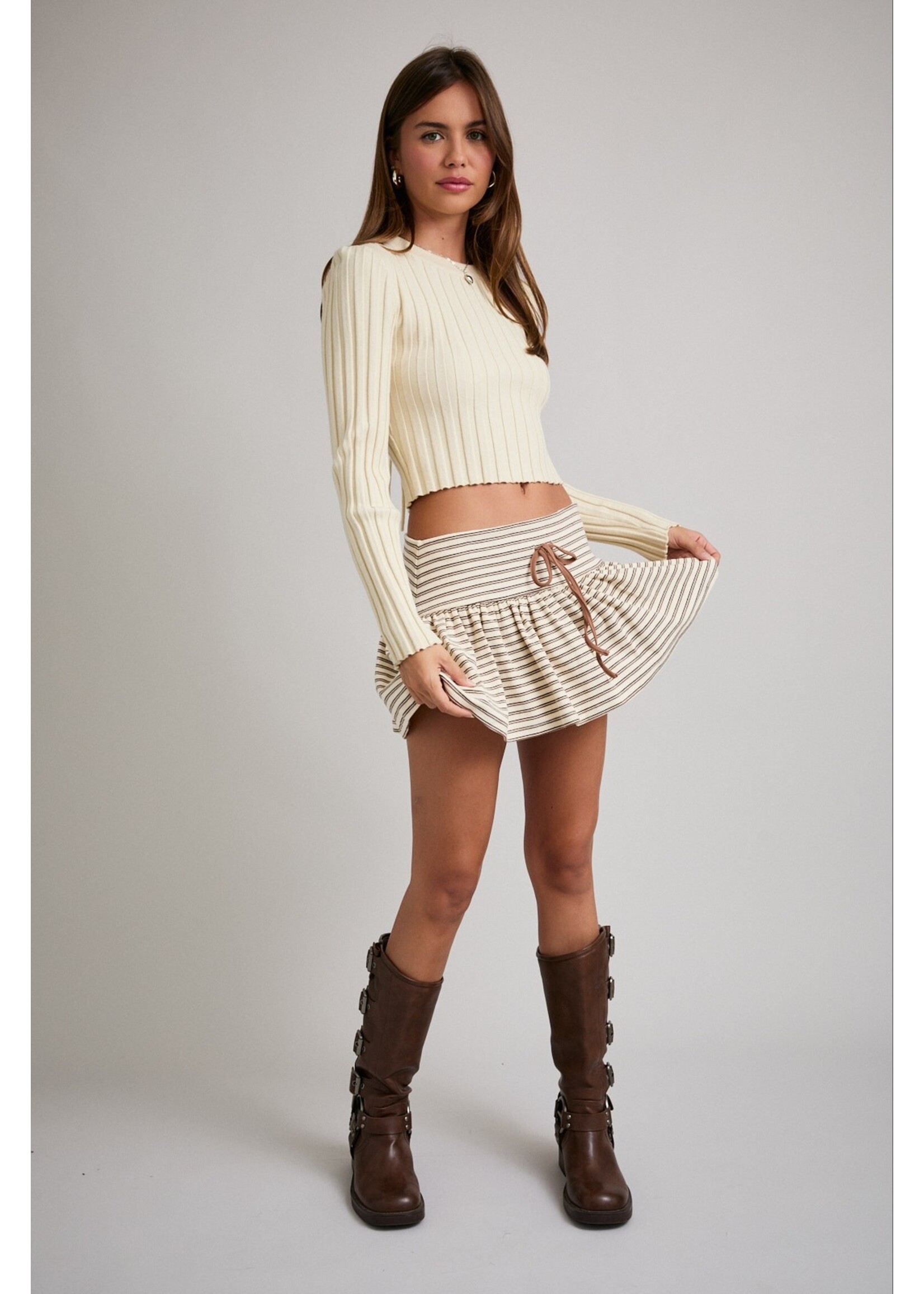 Le Lis Back Shirring Long Sleeve Top - BWT1009