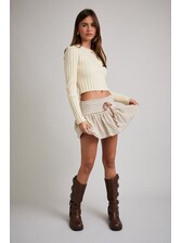 Back Shirring Long Sleeve Top - BWT1009 - Meo's Suite