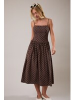 Le Lis Spaghetti Strap Drop Waist Midi Dress - ID6317