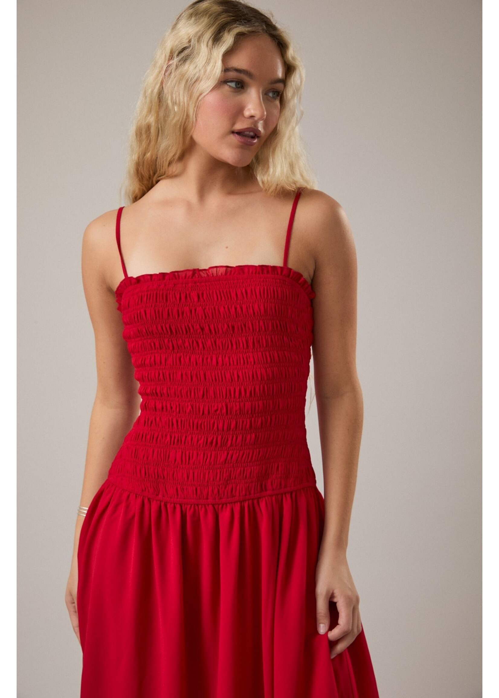 Le Lis Smocking Bodice Low Waist Maxi Dress - SD3484