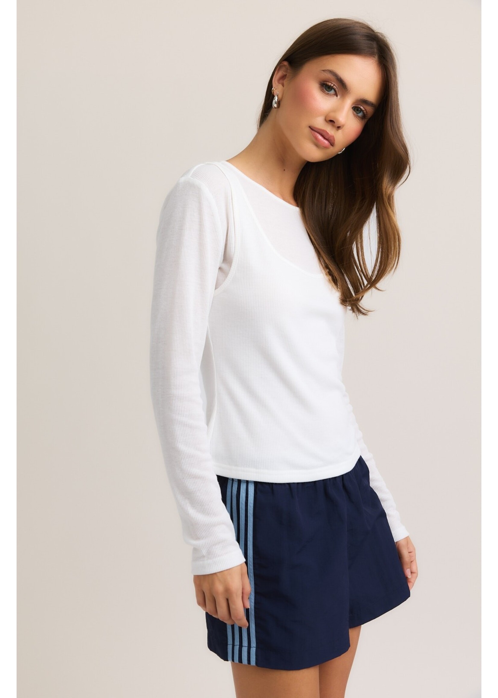 Le Lis Double Layer Long Sleeve Top - ST2610