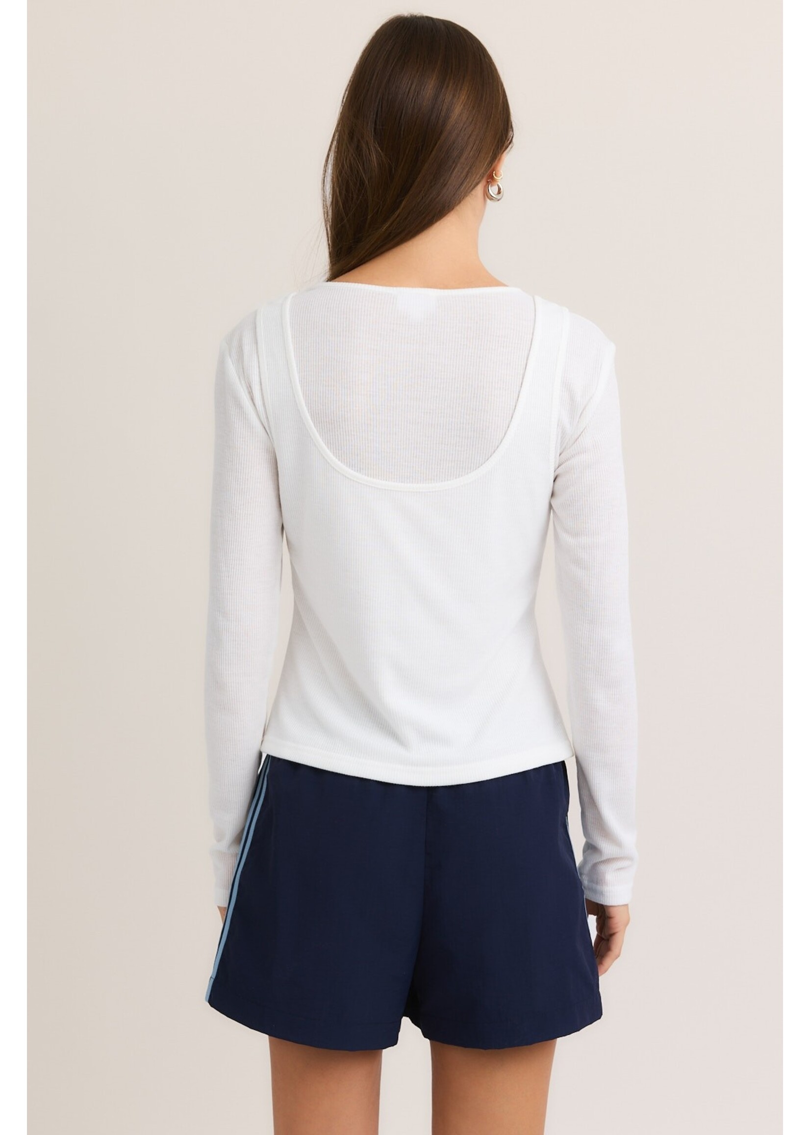 Le Lis Double Layer Long Sleeve Top - ST2610