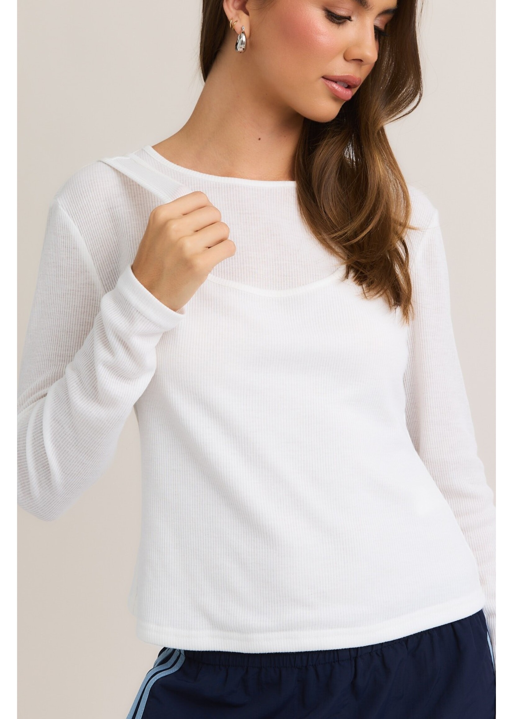 Le Lis Double Layer Long Sleeve Top - ST2610