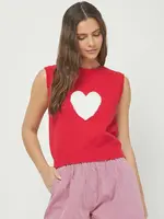 needii Heart Embroidered Sweater Vest - 1938NT
