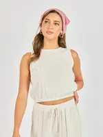 Sadie & Sage Sugarloaf Elastic Hem Top - AJ1103