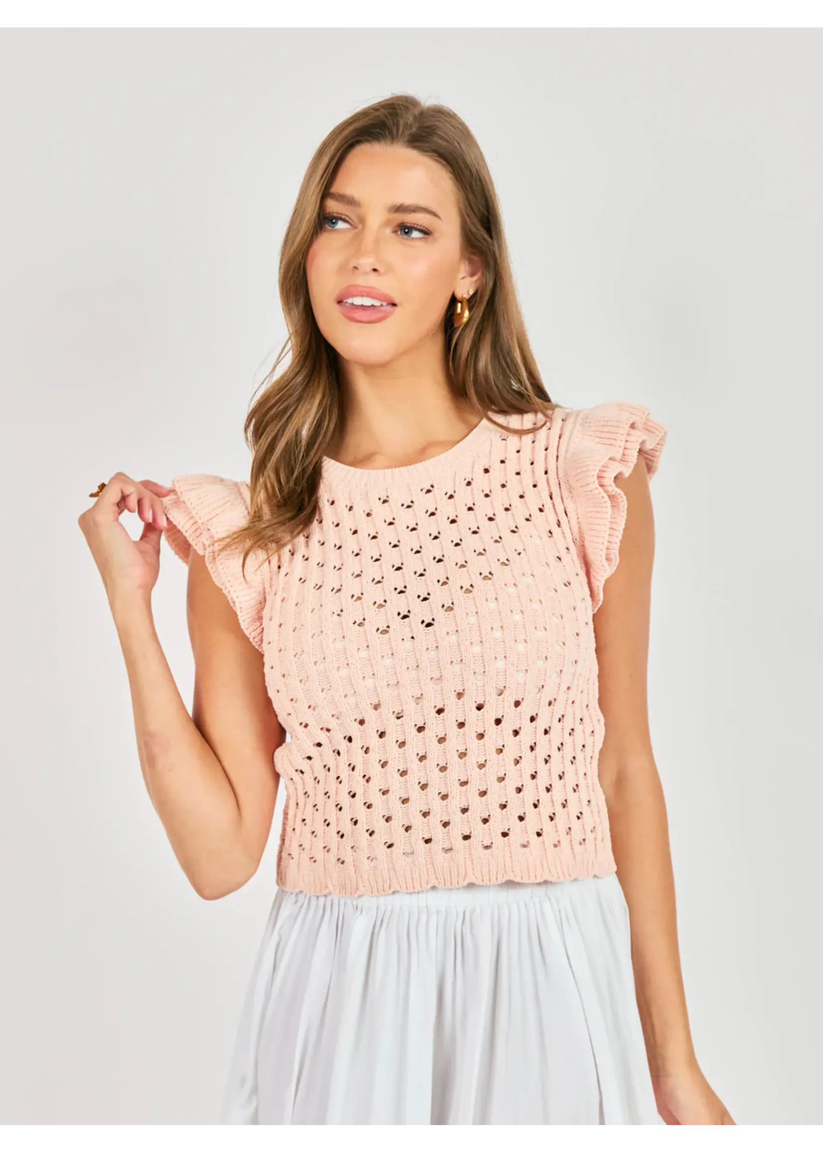 Sadie & Sage Miren Open Knit Sweater - AJ1429