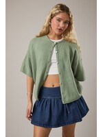 Le Lis Short Sleeve Crew Neck Cardigan - IWJ6344