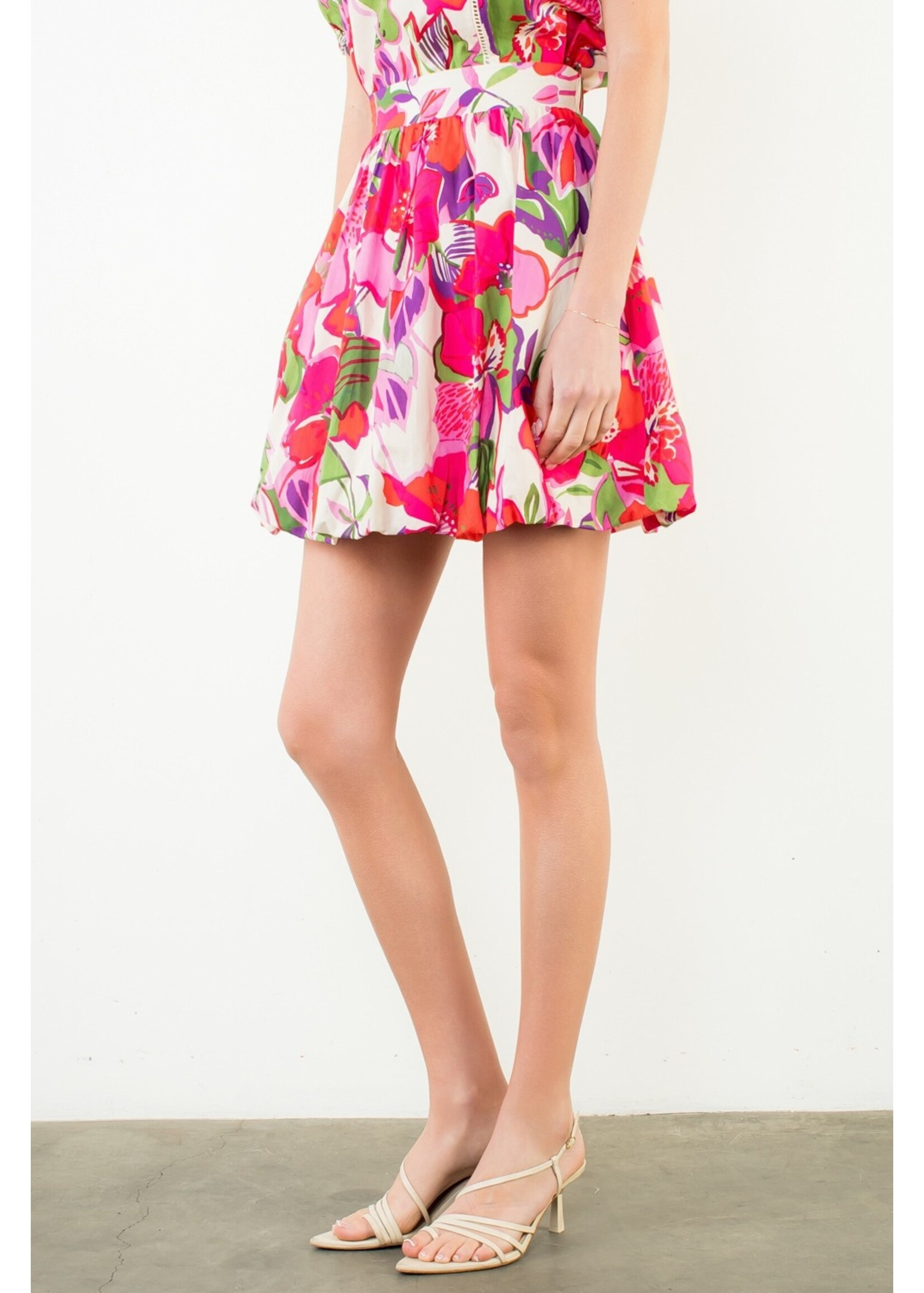THML Floral Print Skirt - JH2410