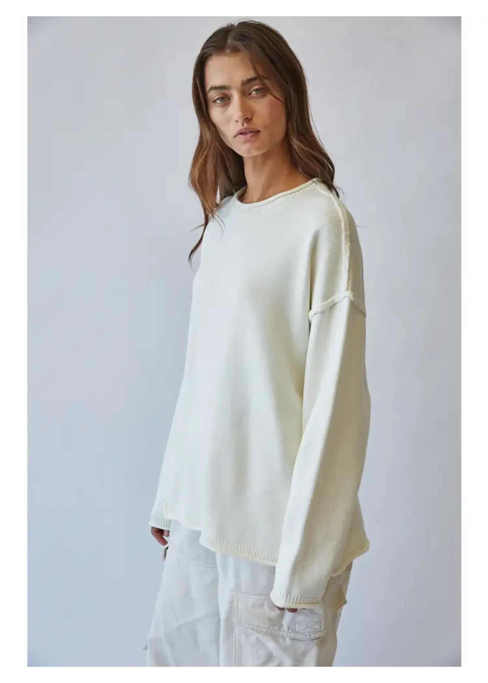 Creaman Inside Out Roll Neck Pullover Sweater - JSW2828