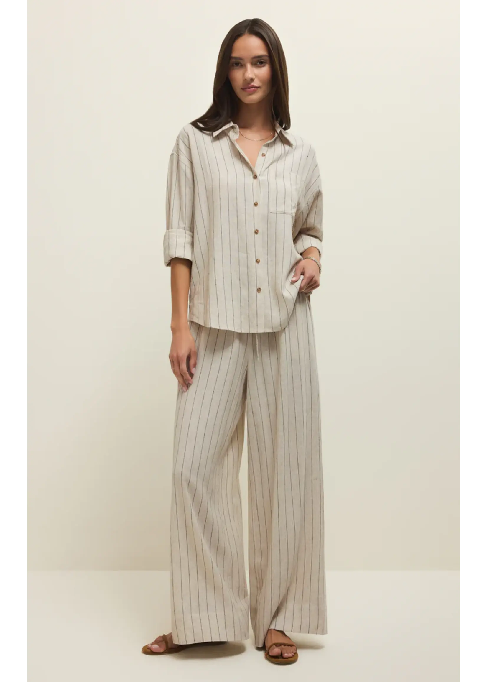 Z Supply Alfie Striped Button Up Top - ZT261985