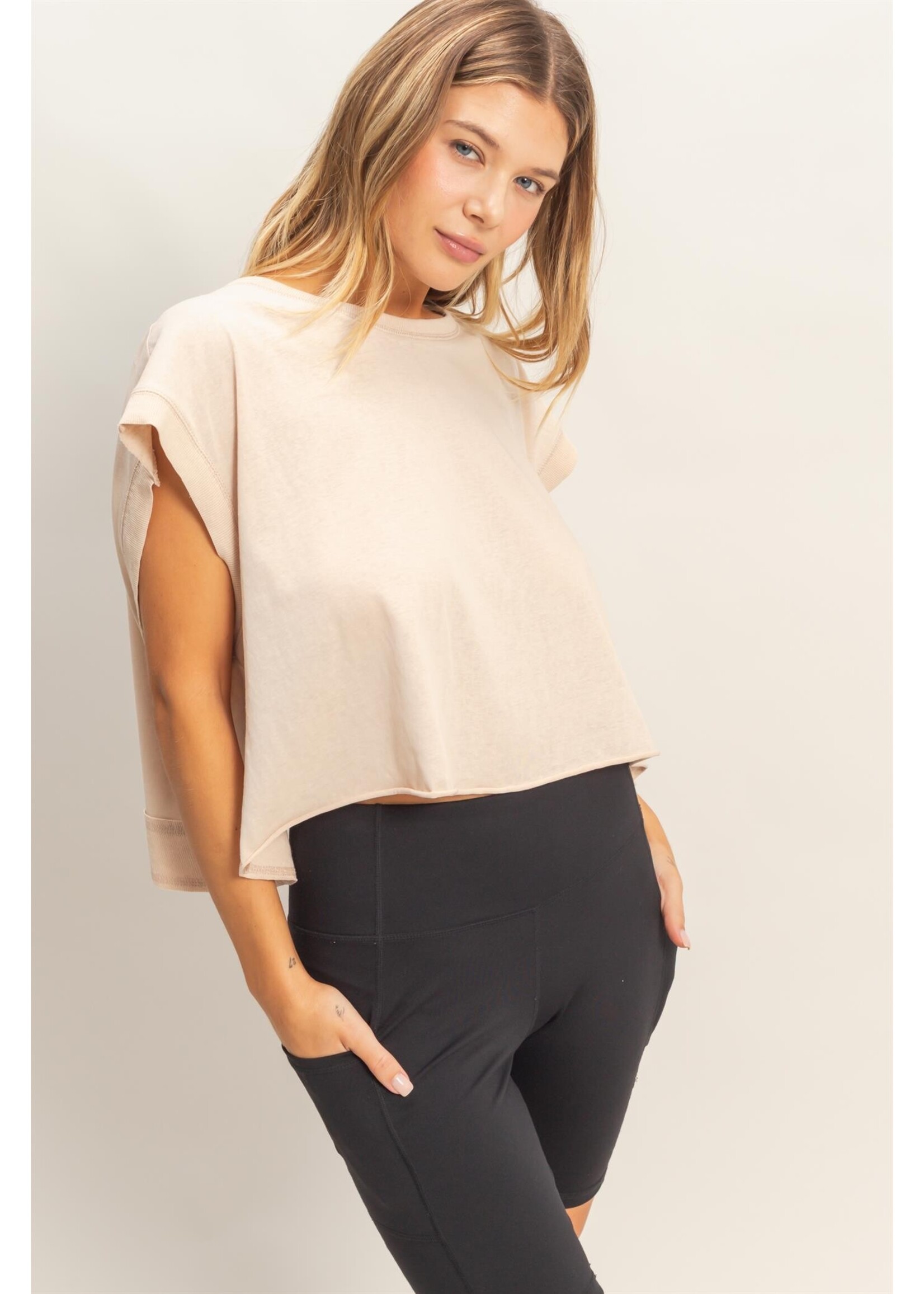 HYFVE Boxy Crew Neck Top - HF26C288-D