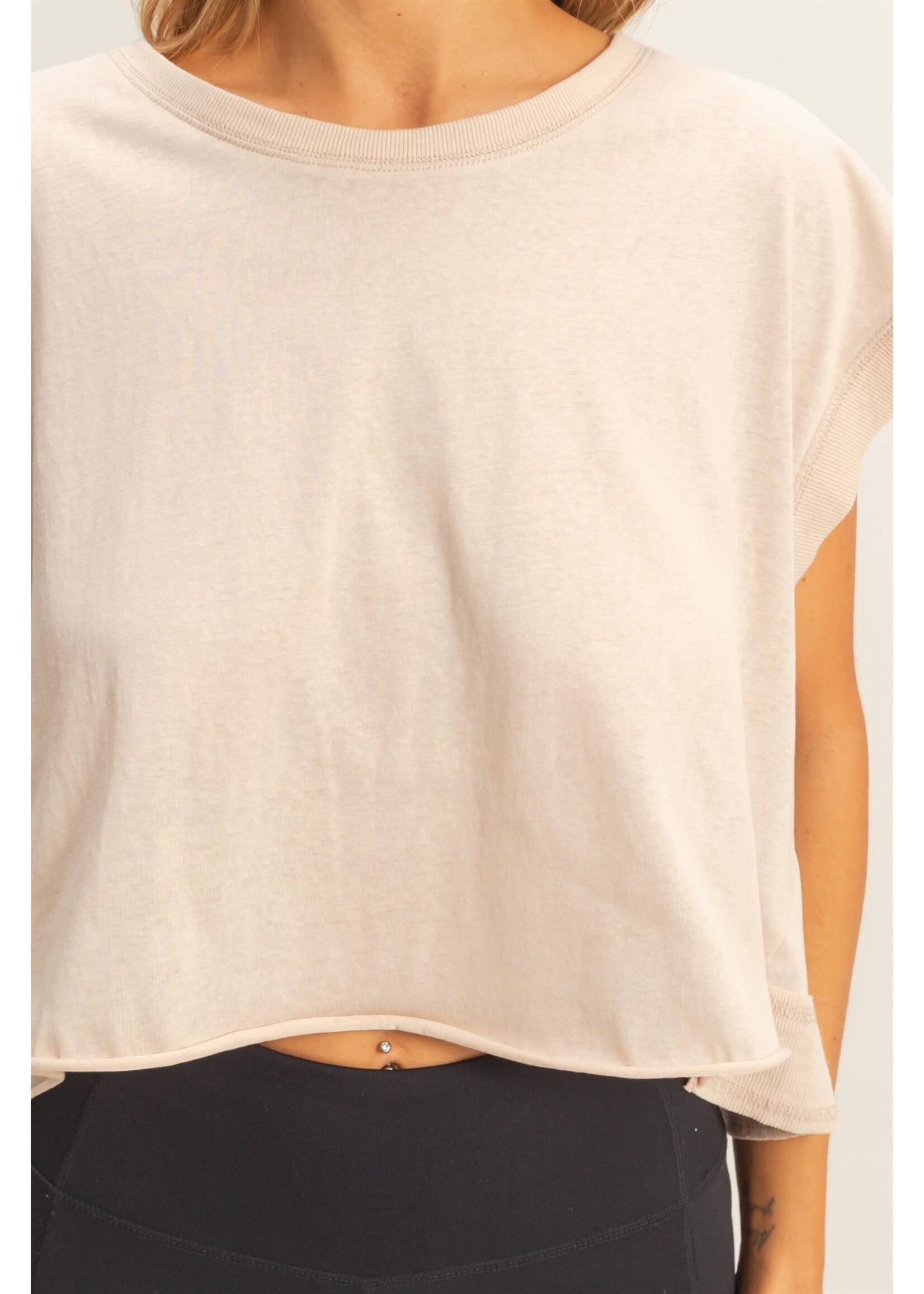 HYFVE Boxy Crew Neck Top - HF26C288-D