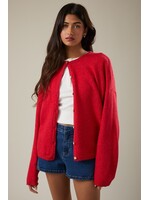 Le Lis Long Sleeve Crew Neck Cardigan - IWJ5904