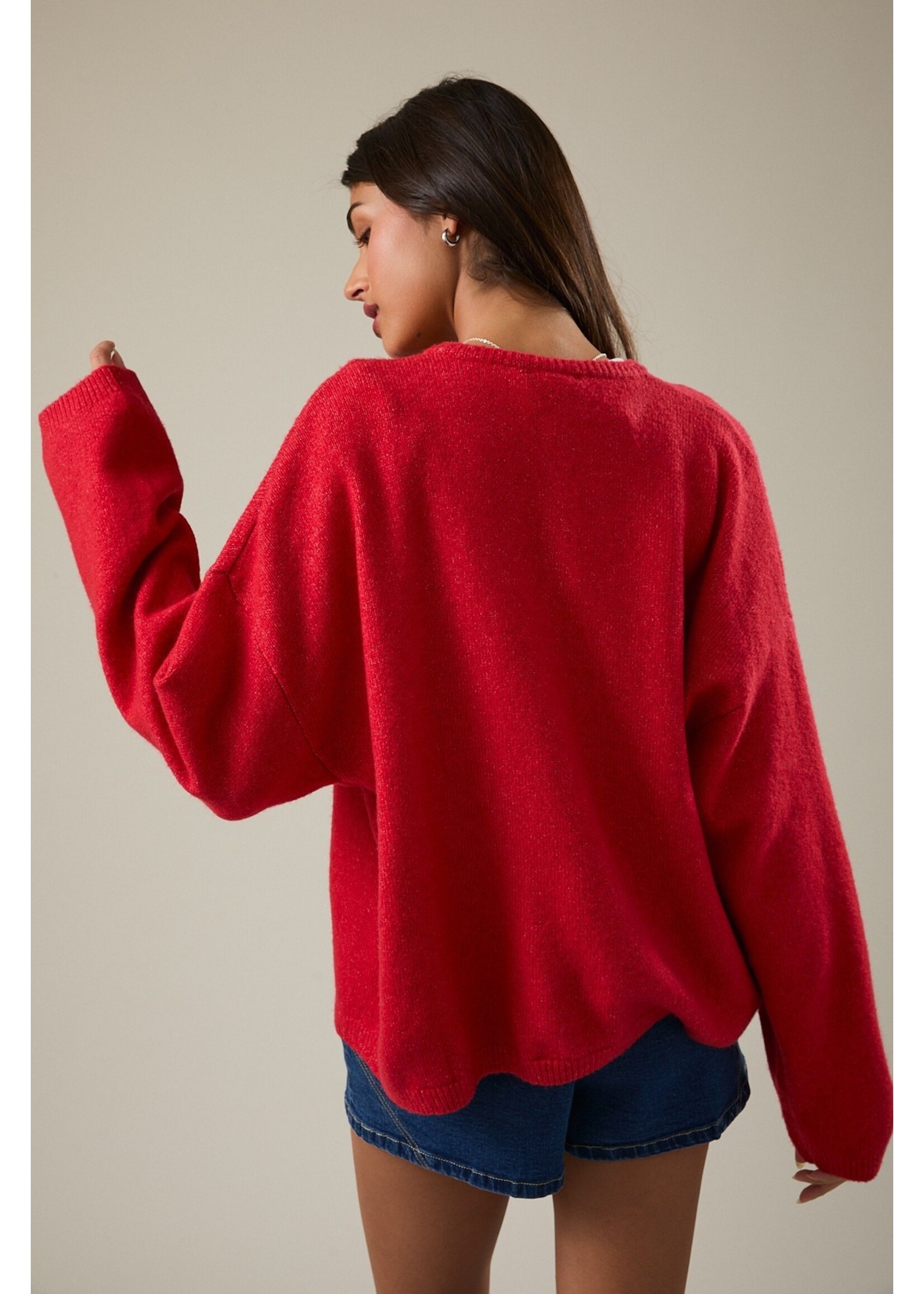 Le Lis Long Sleeve Crew Neck Cardigan - IWJ5904