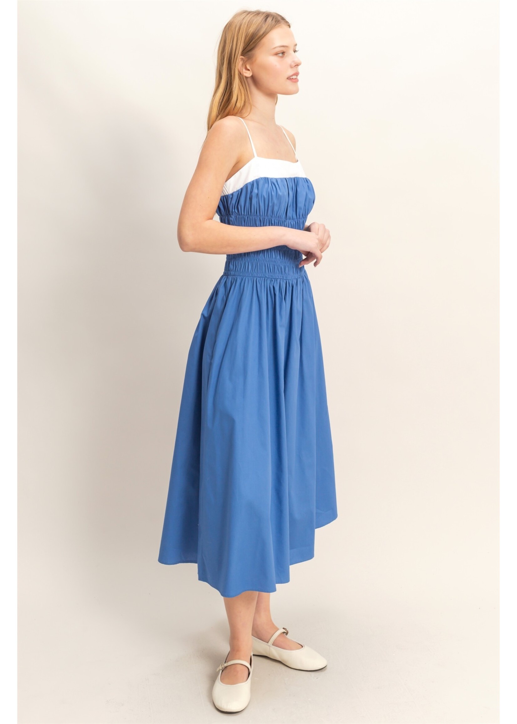 HYFVE Smocked Strapped Midi Dress - HF26A624