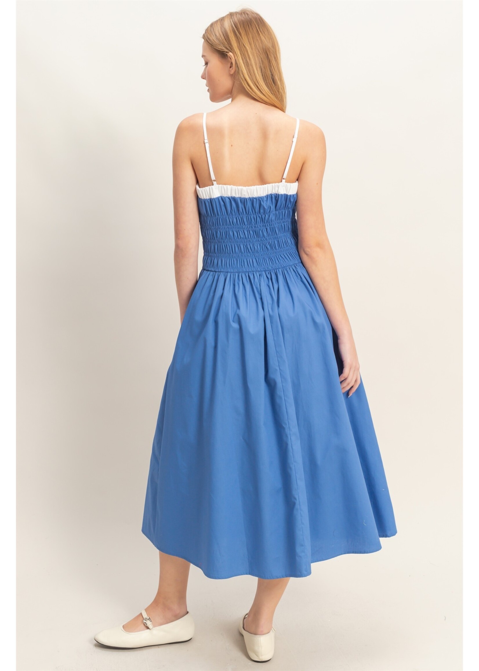 HYFVE Smocked Strapped Midi Dress - HF26A624