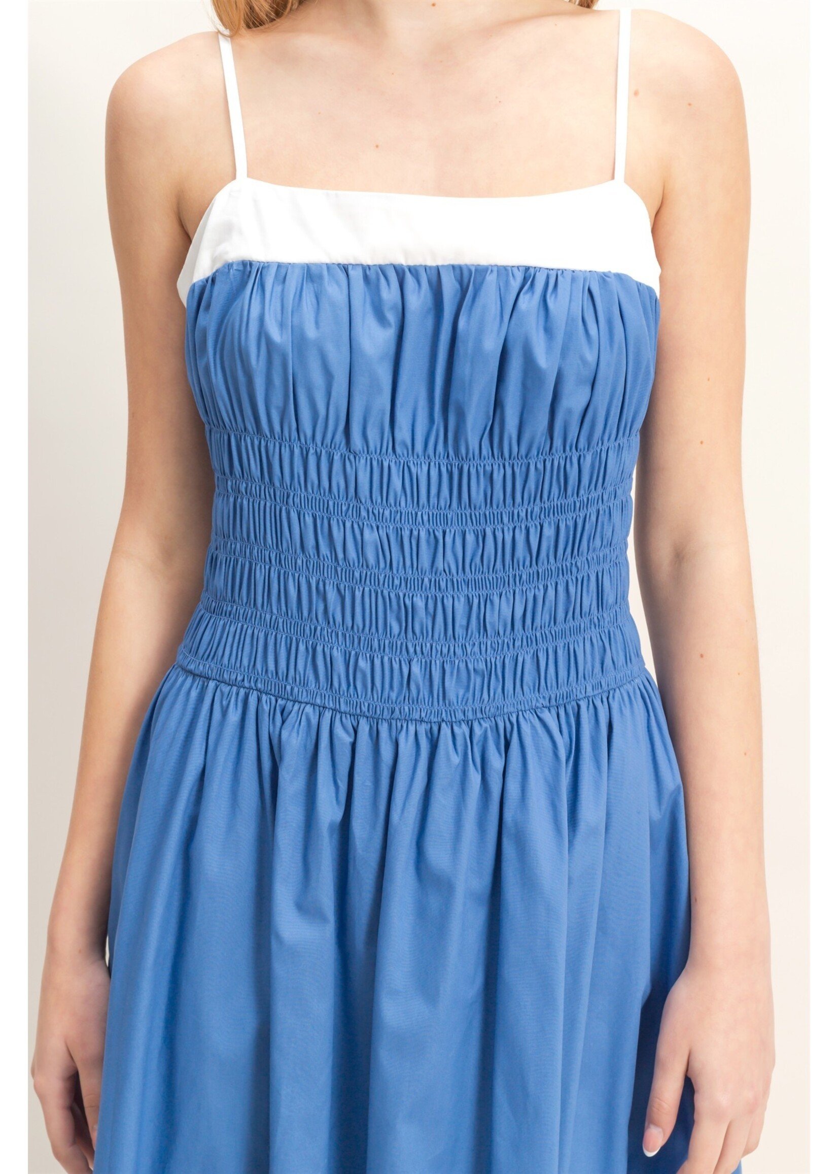 HYFVE Smocked Strapped Midi Dress - HF26A624