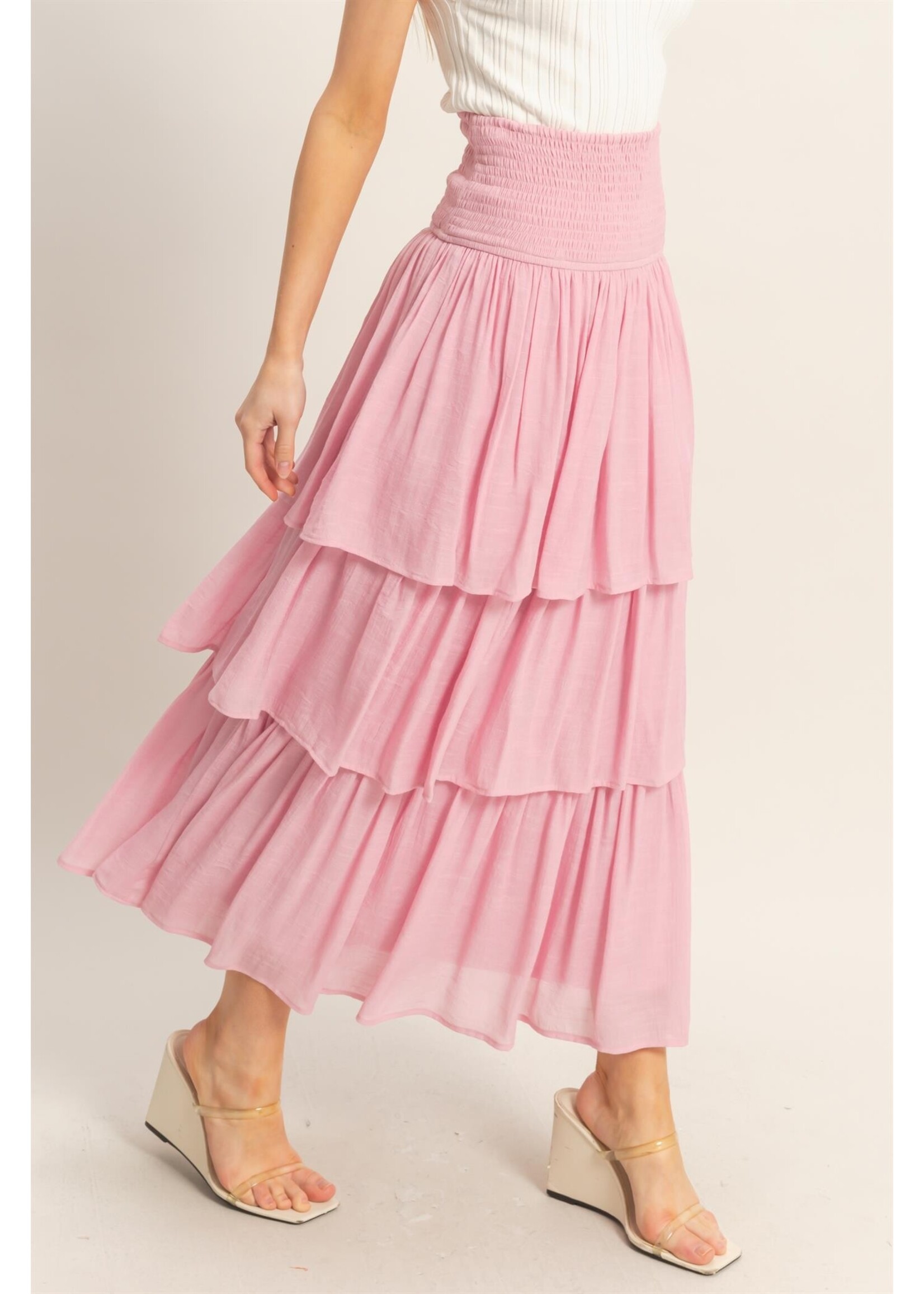 HYFVE Tiered Smocked Waist Skirt - HF26C188-D