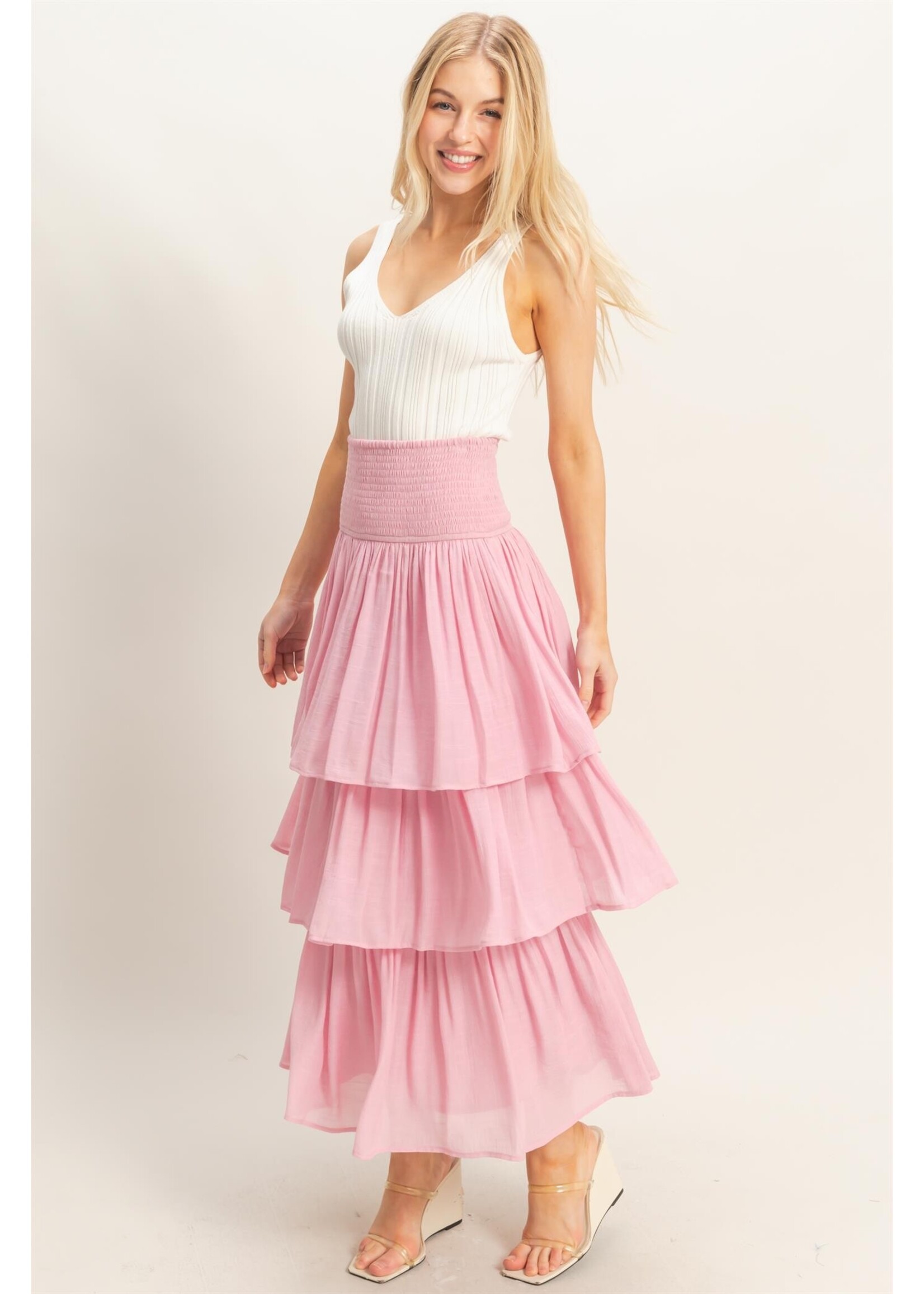 HYFVE Tiered Smocked Waist Skirt - HF26C188-D