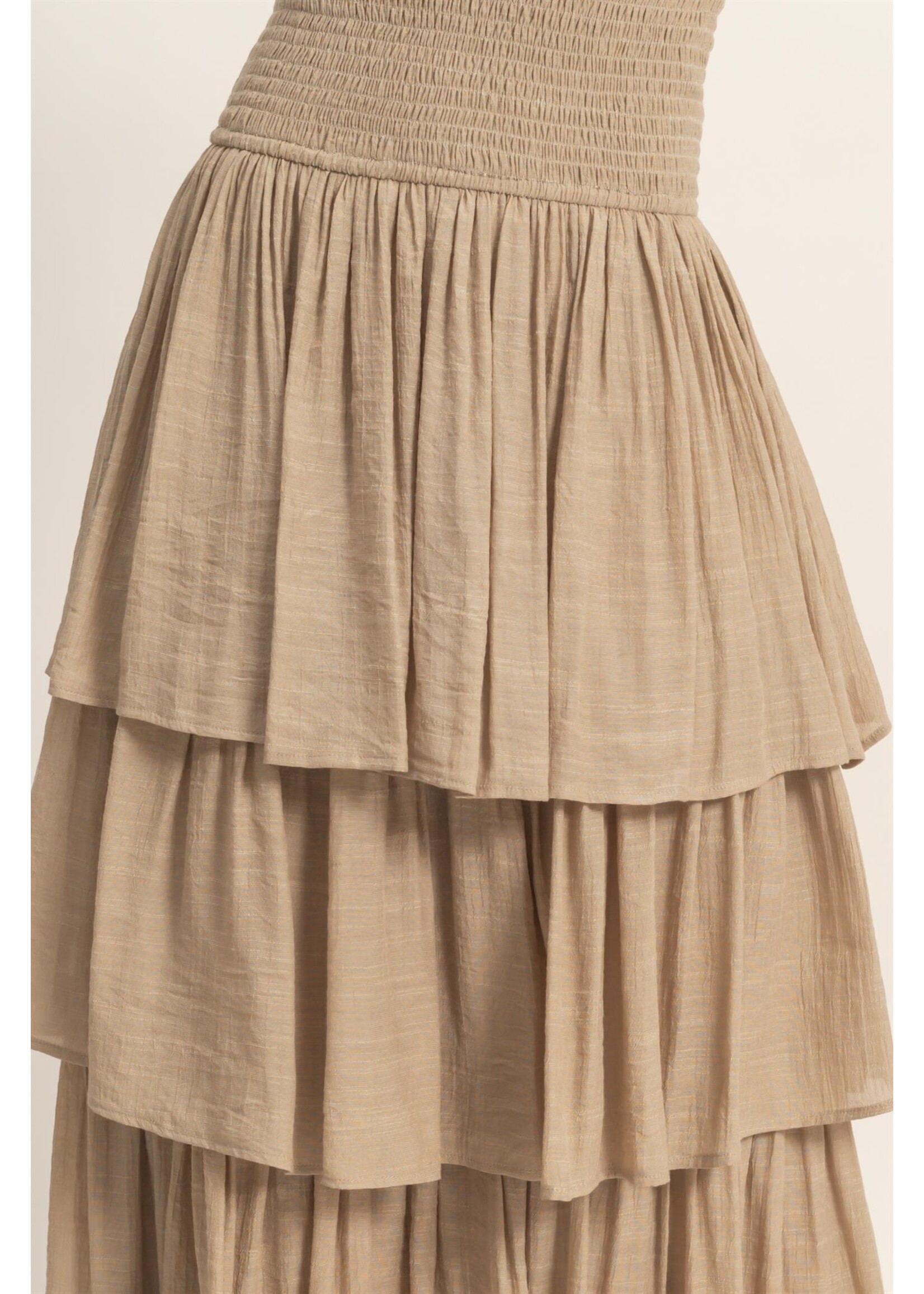 HYFVE Tiered Smocked Waist Skirt - HF26C188-D