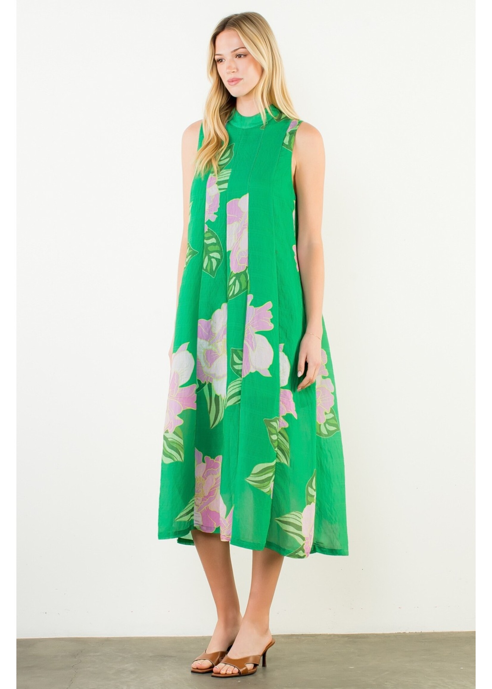 THML Floral Print Midi Dress - JH2249-2