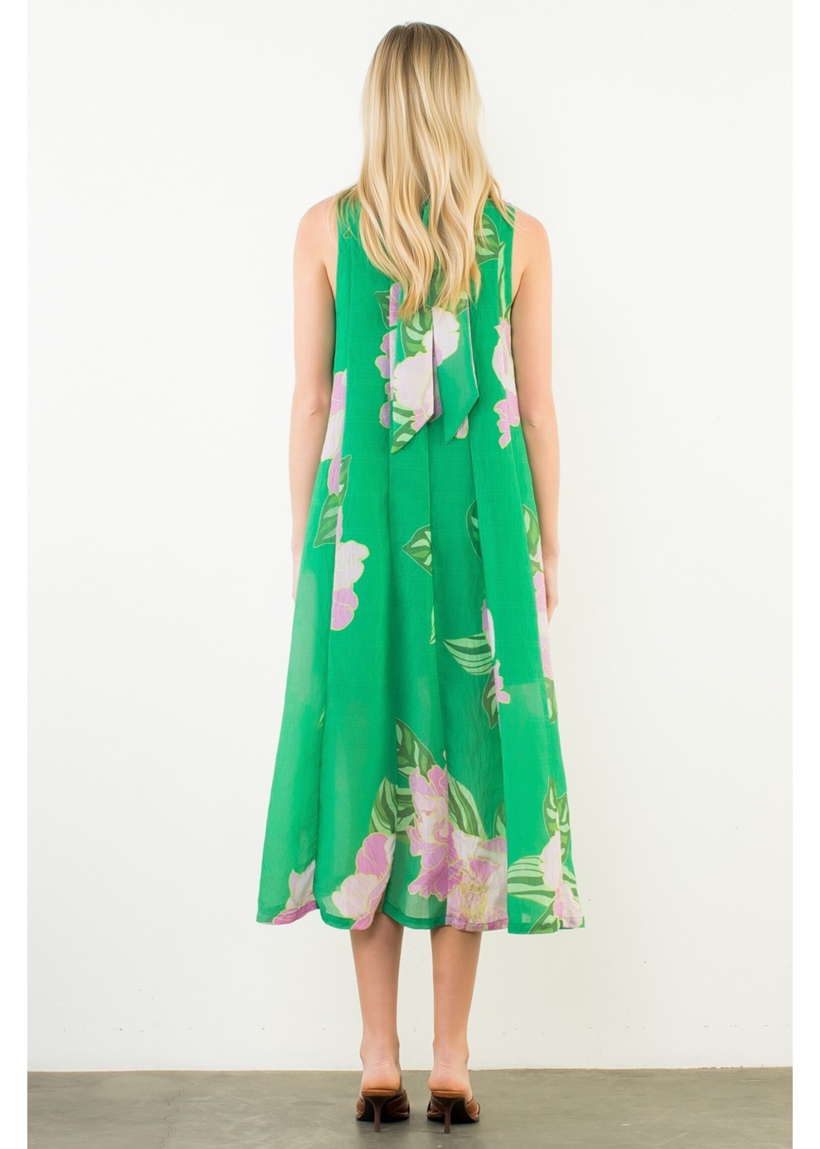 THML Floral Print Midi Dress - JH2249-2