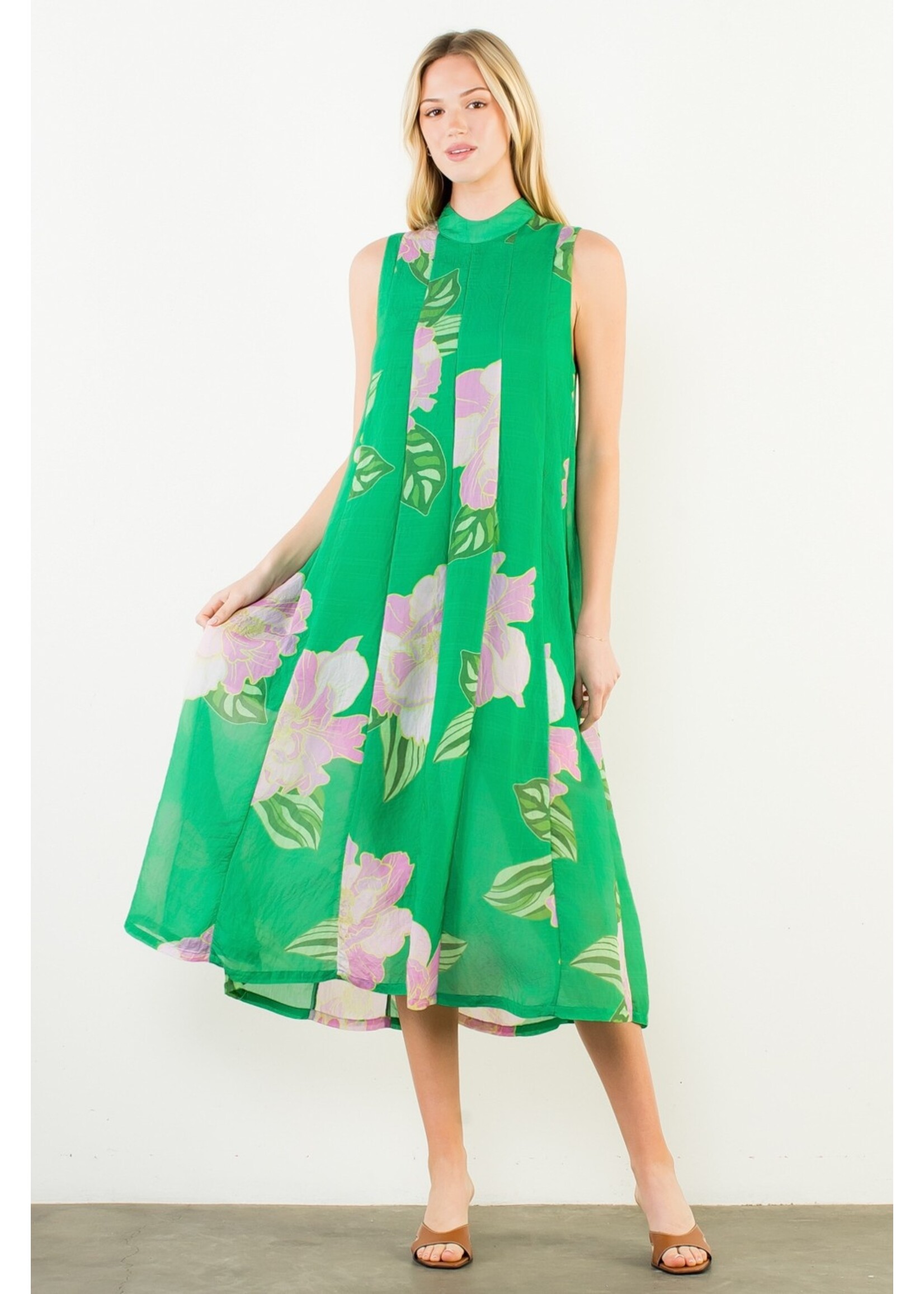 THML Floral Print Midi Dress - JH2249-2