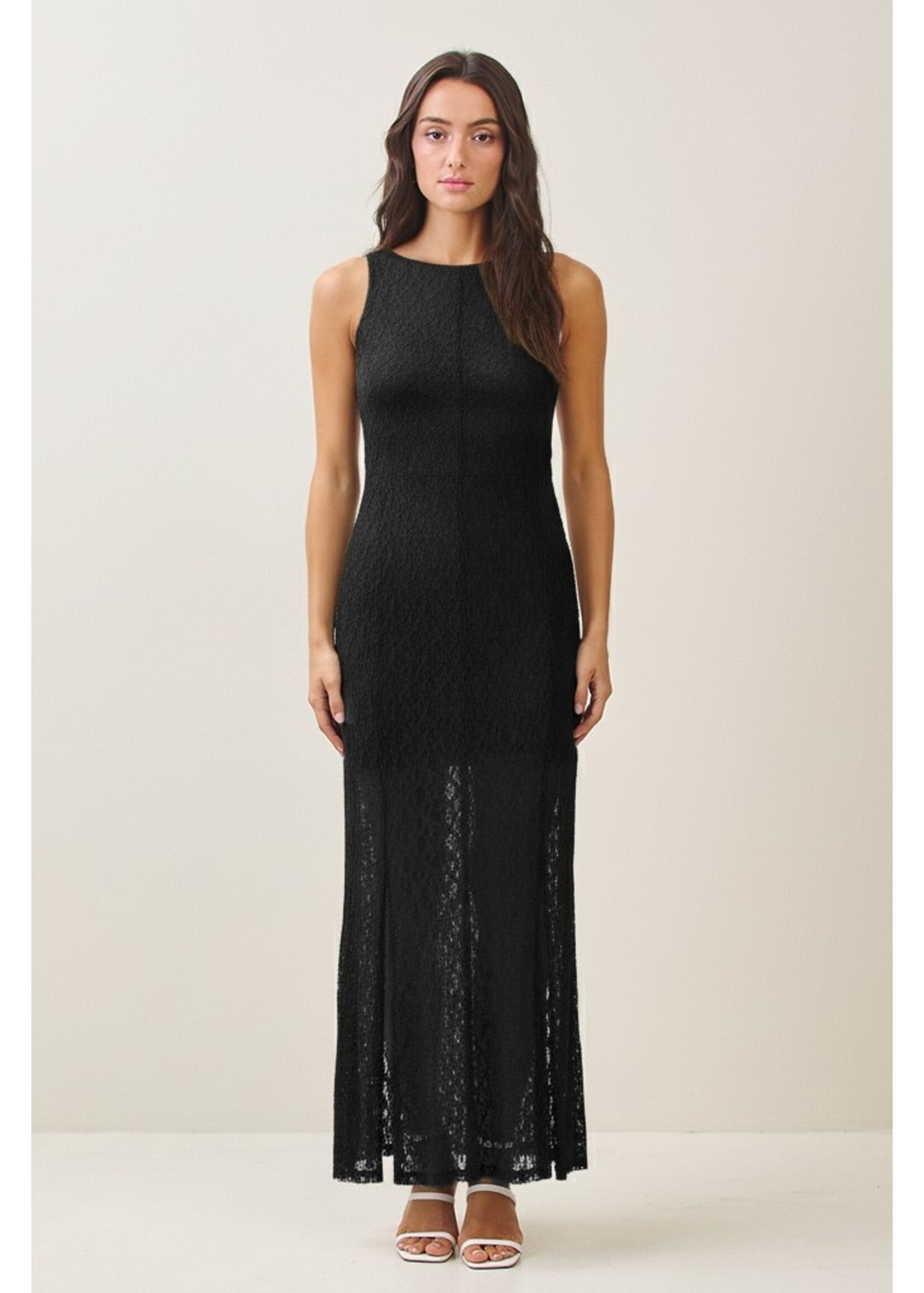 Able Novelty Mesh Knit Maxi Dress - AD2526