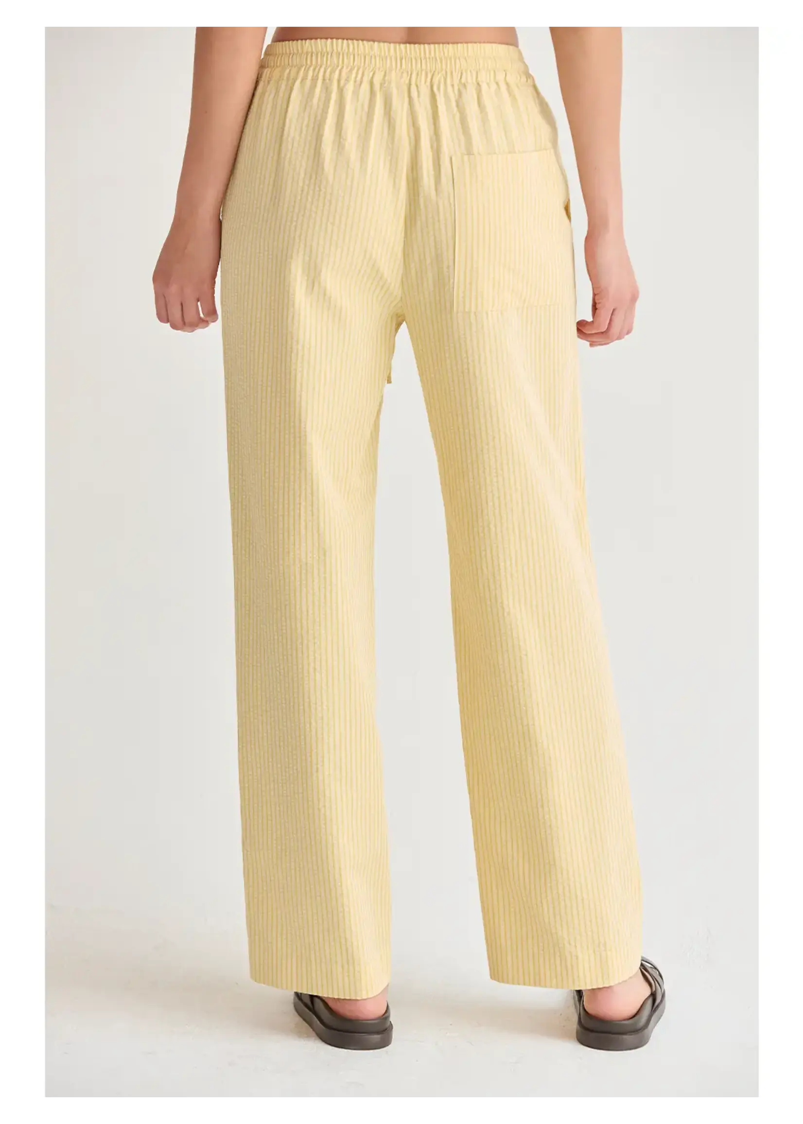 Crescent Deni Textured Striped Drawstring Pants - CP9716