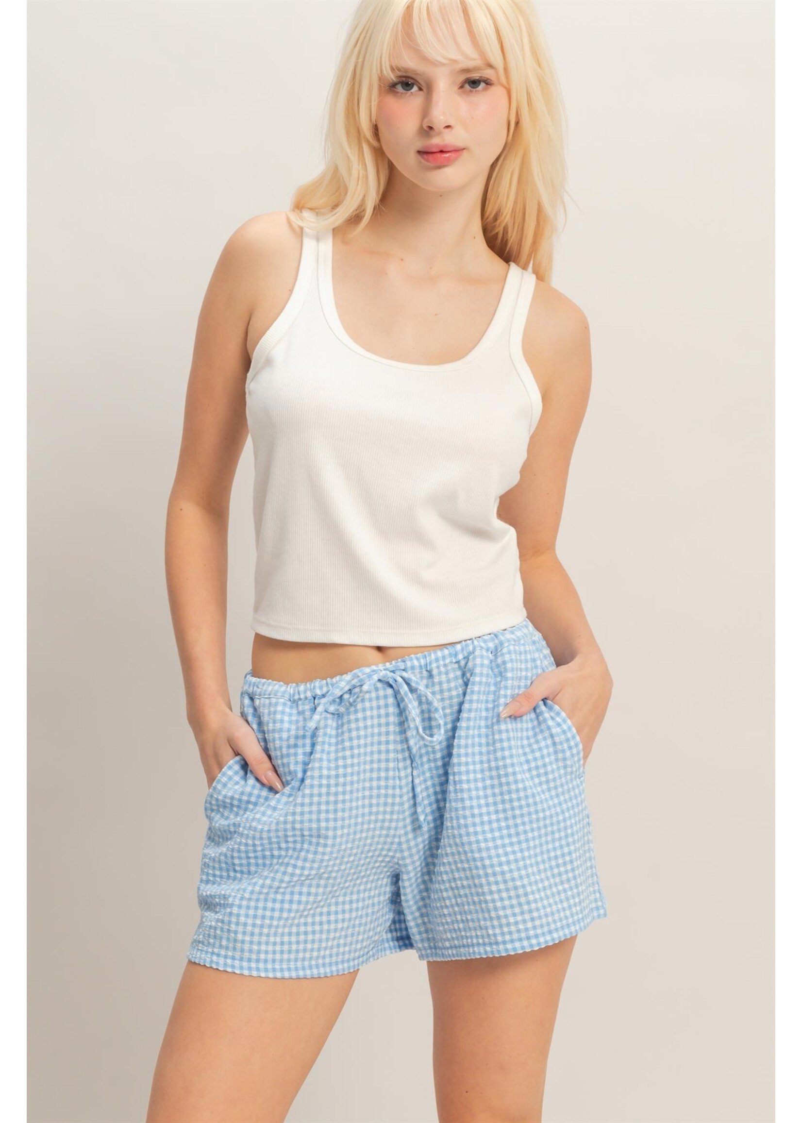 HYFVE Gingham Relaxed Fit Shorts - DZ26A929