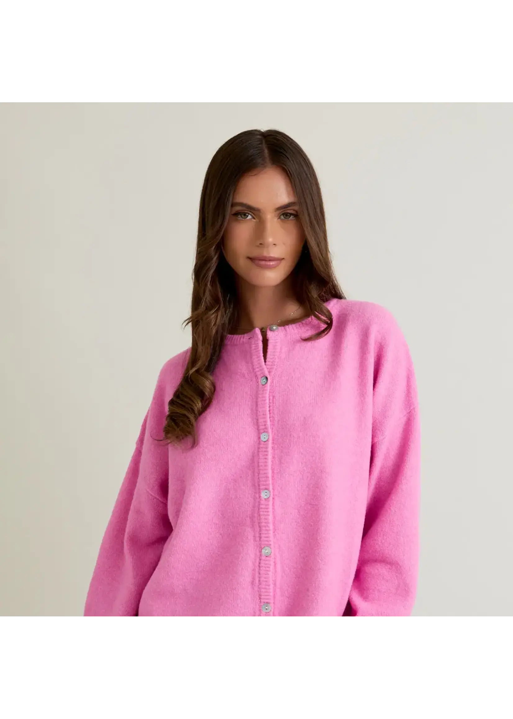 Le Lis Long Sleeve Crew Neck Sweater Cardigan - IWJ5904