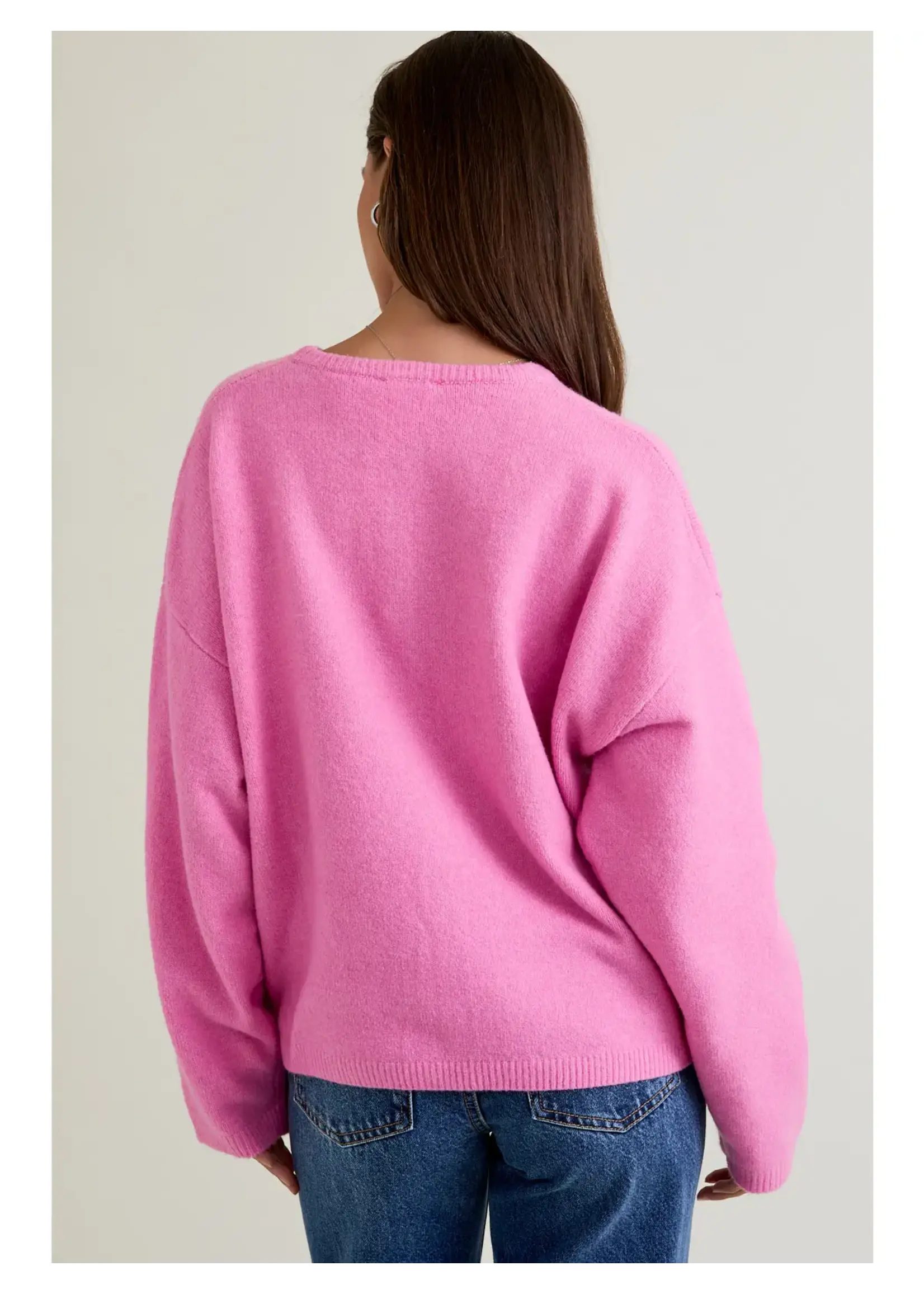 Le Lis Long Sleeve Crew Neck Sweater Cardigan - IWJ5904