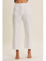 In February Seasonless Stretchy Cotton Linen Ankle Pants - 1667P